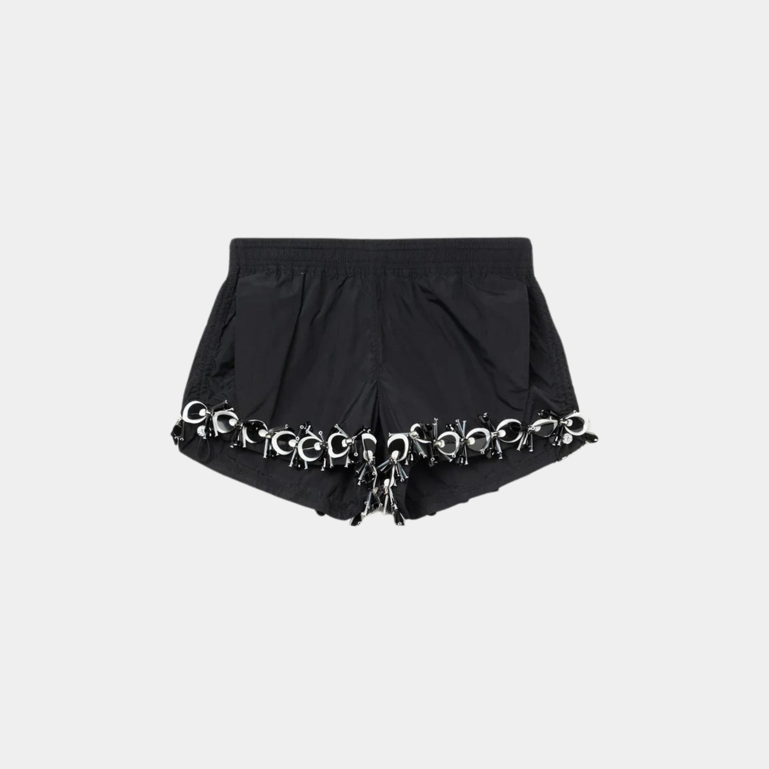 Pucci Shorts With Embroidery and Sequins, Black, Front