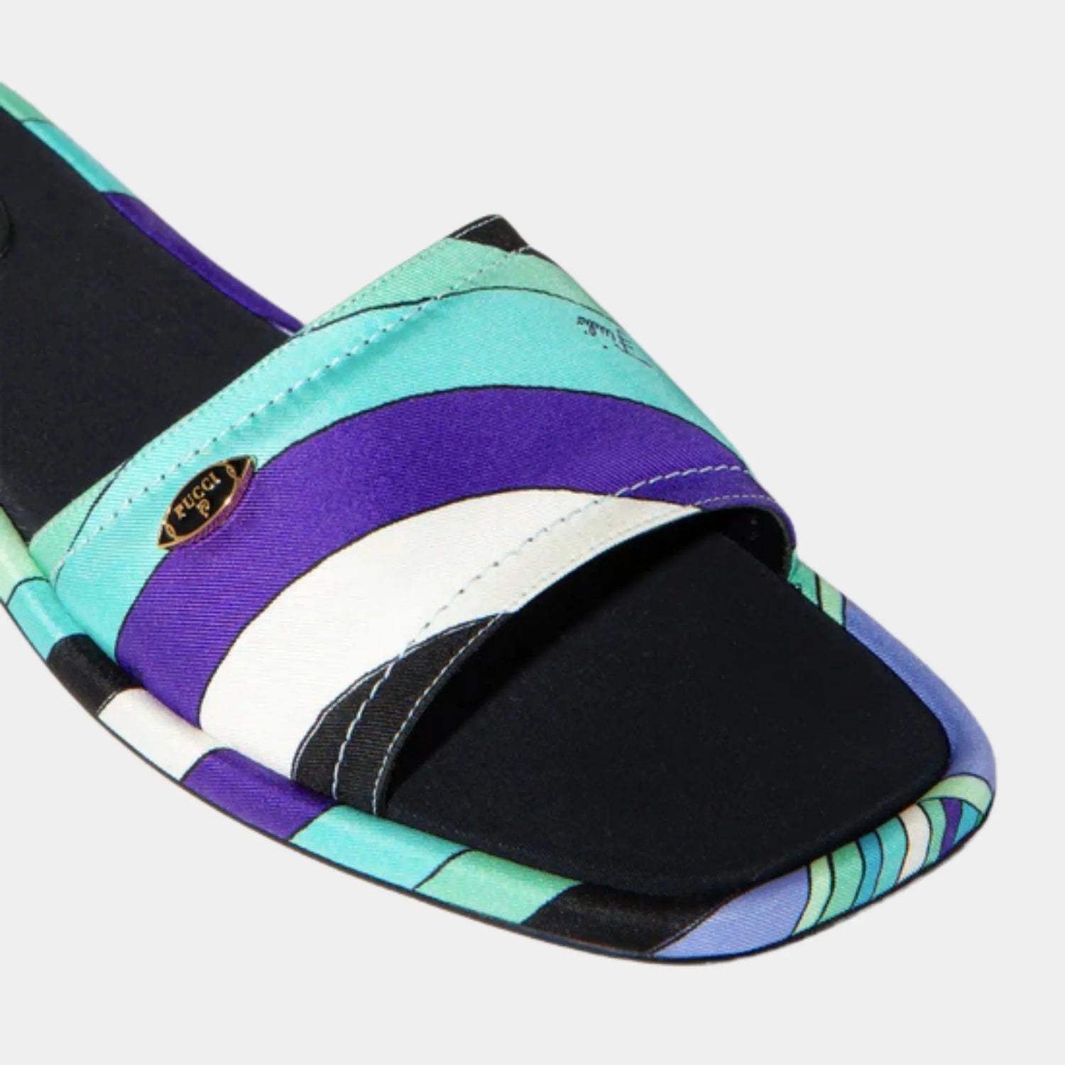 Pucci Yummy Sandals, Green Lilac, Close