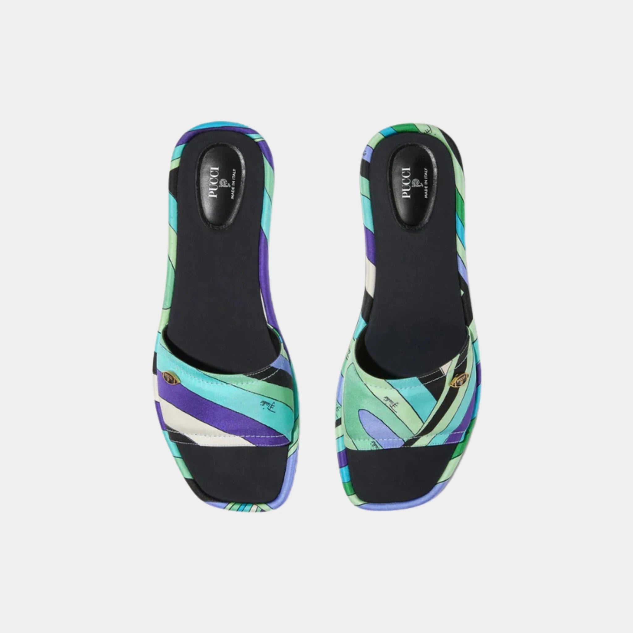 Pucci Yummy Sandals, Green Lilac, Top