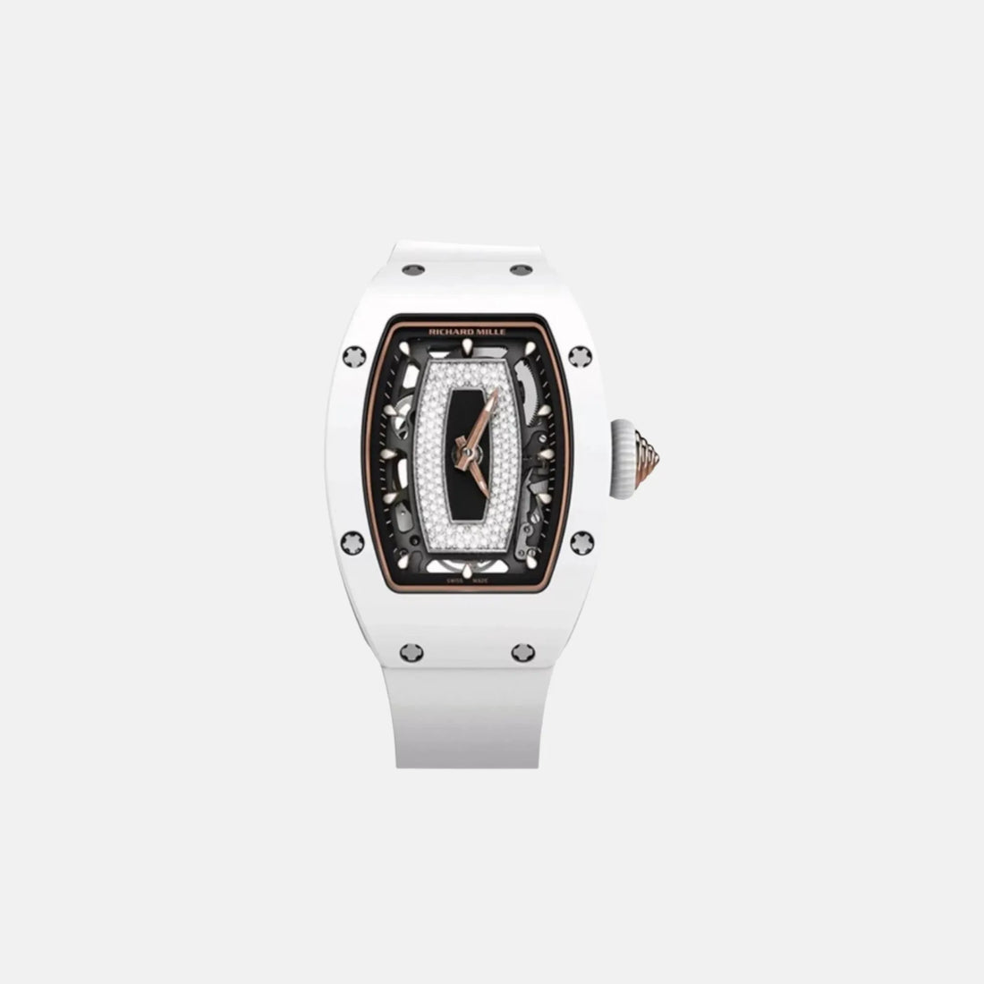 Richard Mille RM07-01 White Ceramic With White Rubber Strap