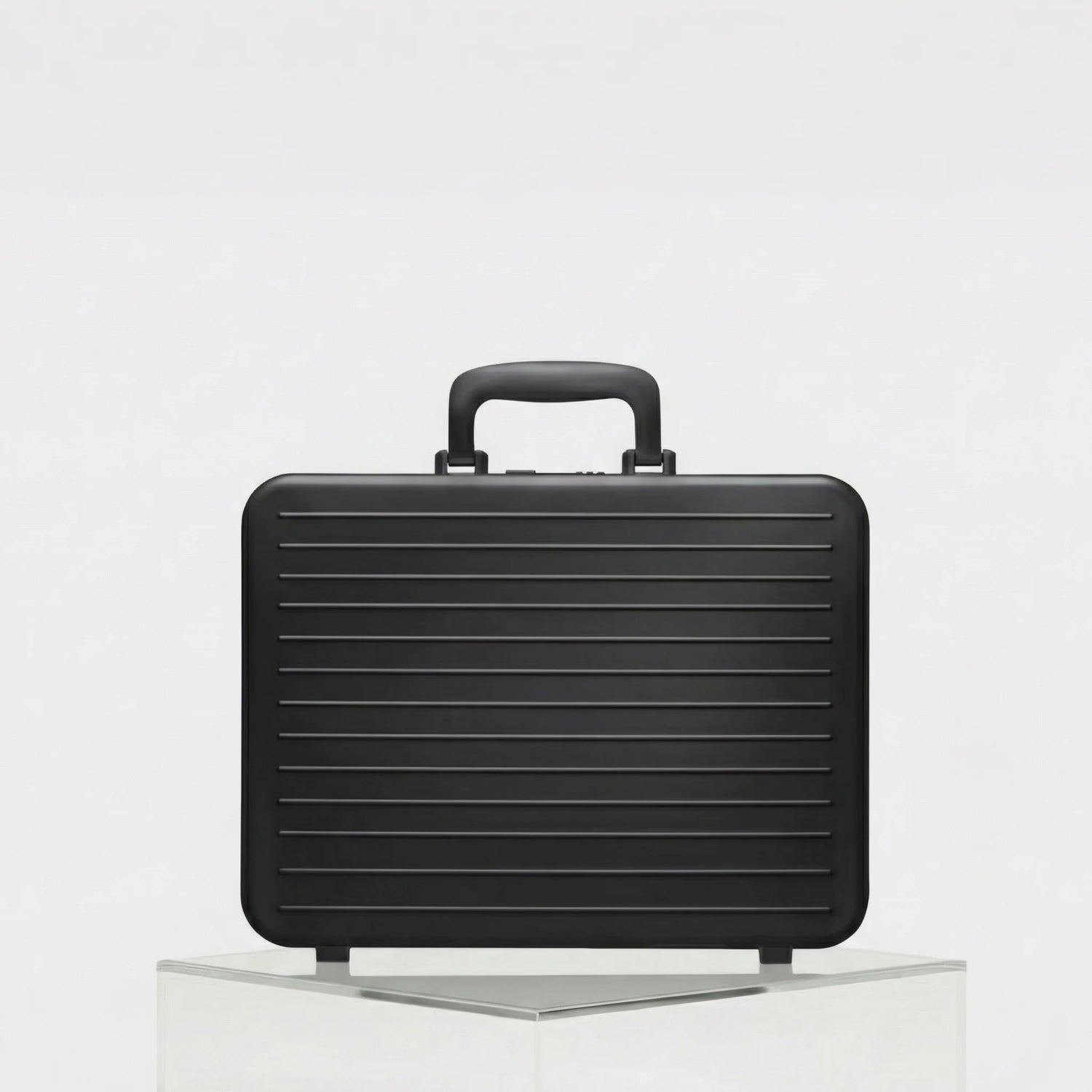 Attache Aluminium Briefcase, Black, Back