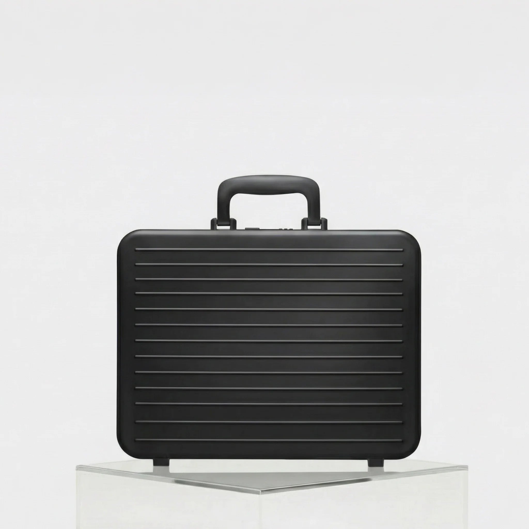 Attache Aluminium Briefcase, Black, Back