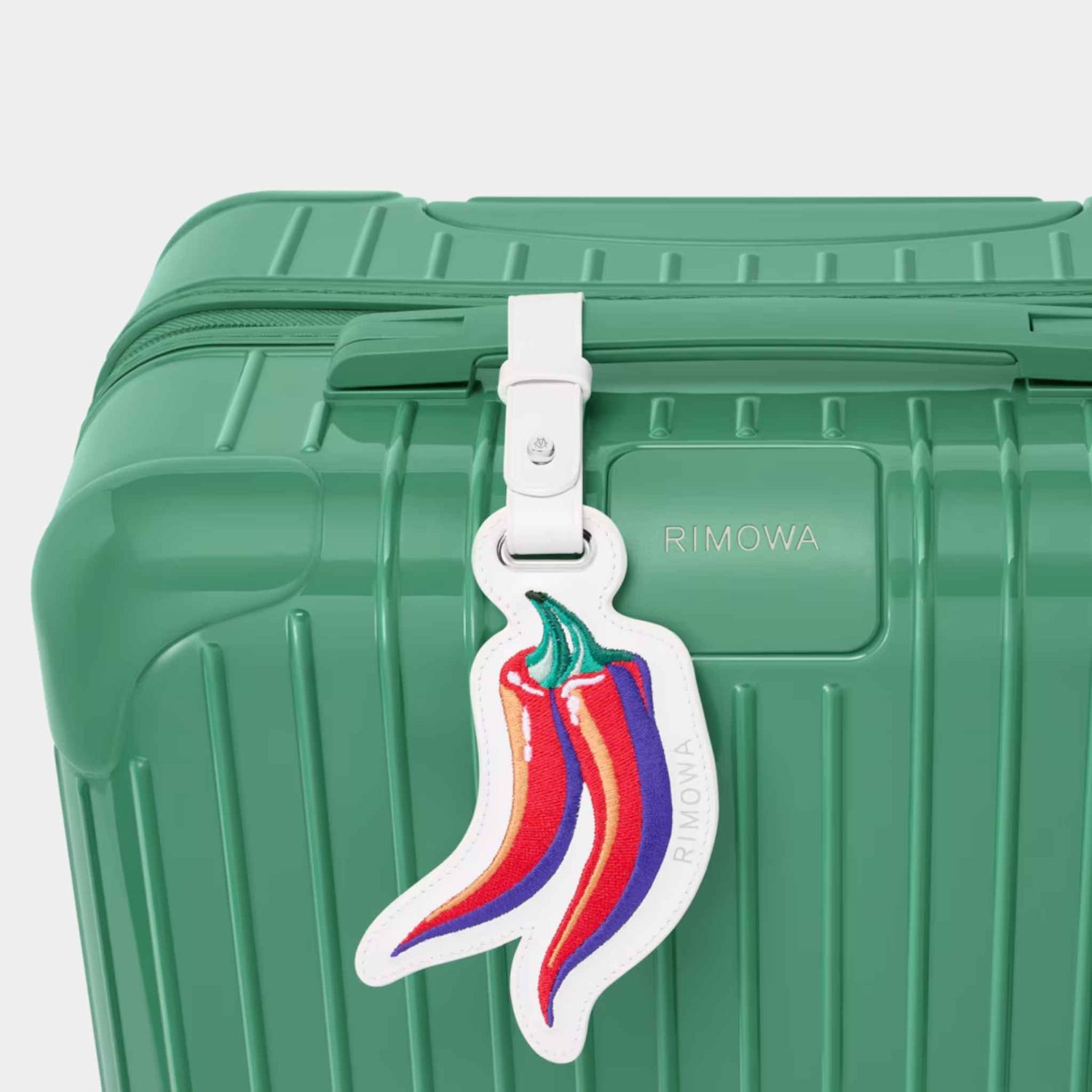 Rimowa Chili Pepper Luggage Charm, Attached