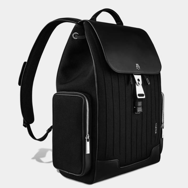 Rimowa Flap Backpack Large Never Still Collection, Black, Side View