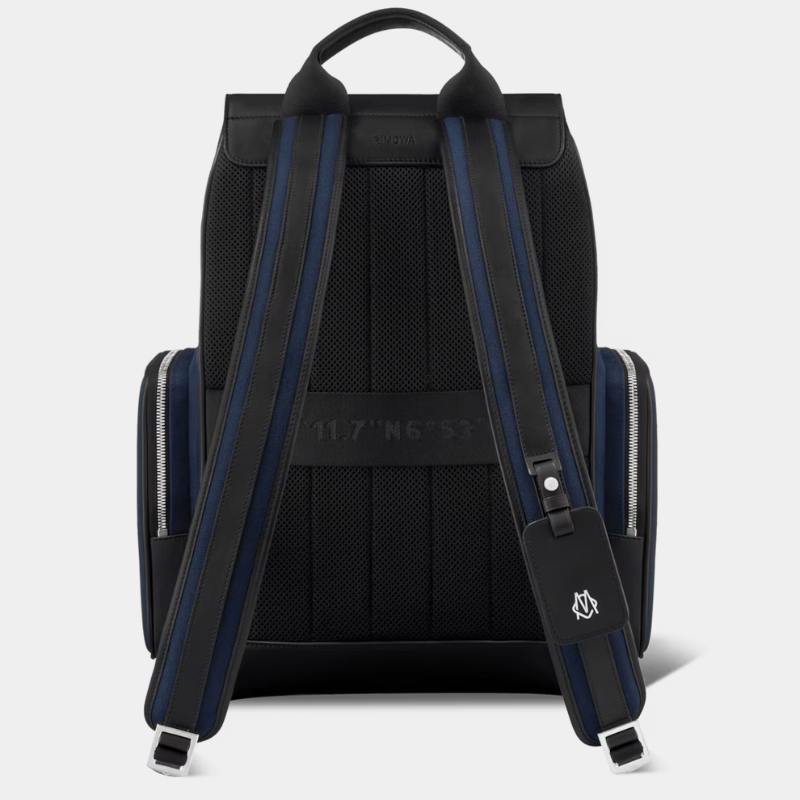 Rimowa Flap Backpack Large Never Still Collection, Navy Blue, Back View