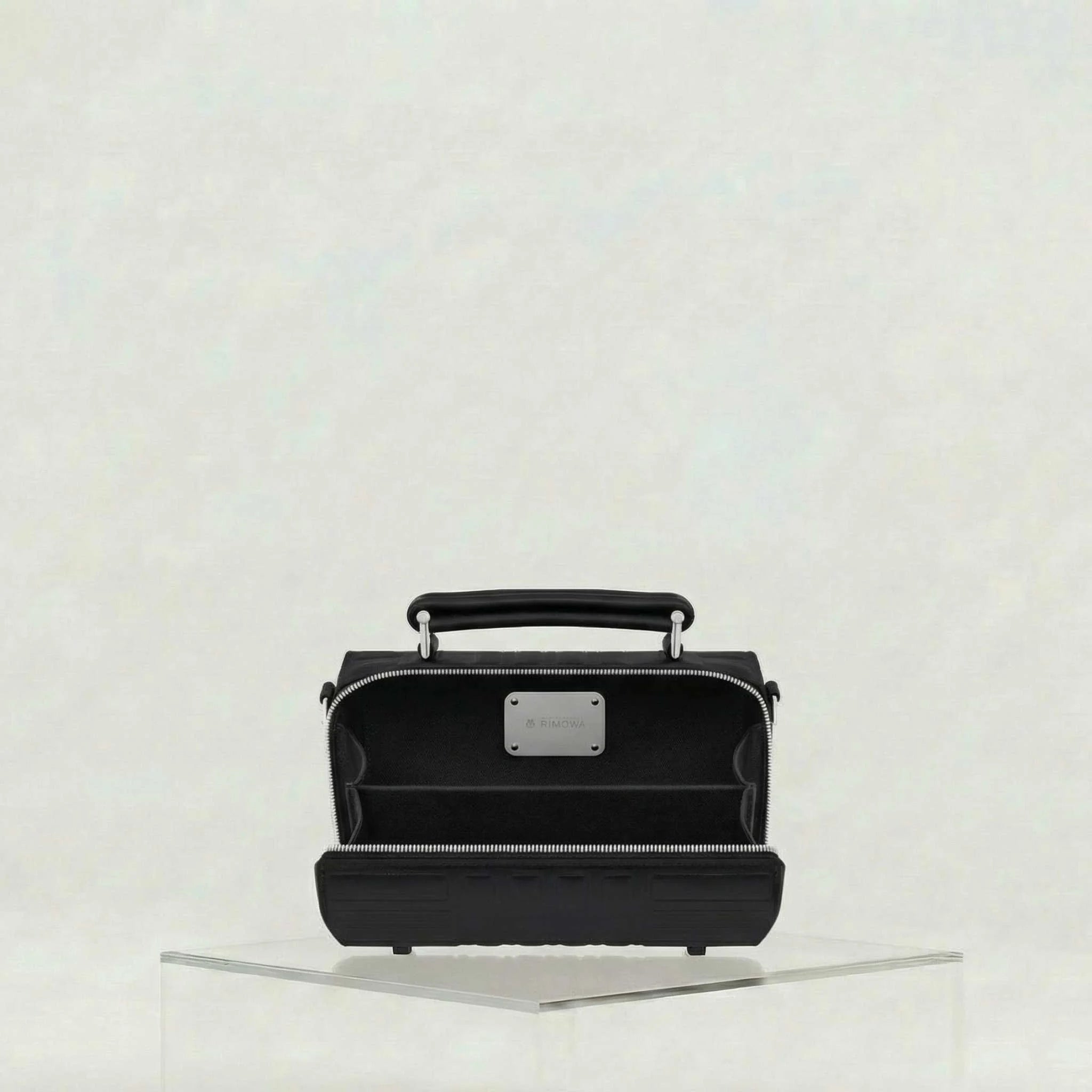 Rimowa Groove Leather Cross Body Bag Small, Black, Inside, Studio