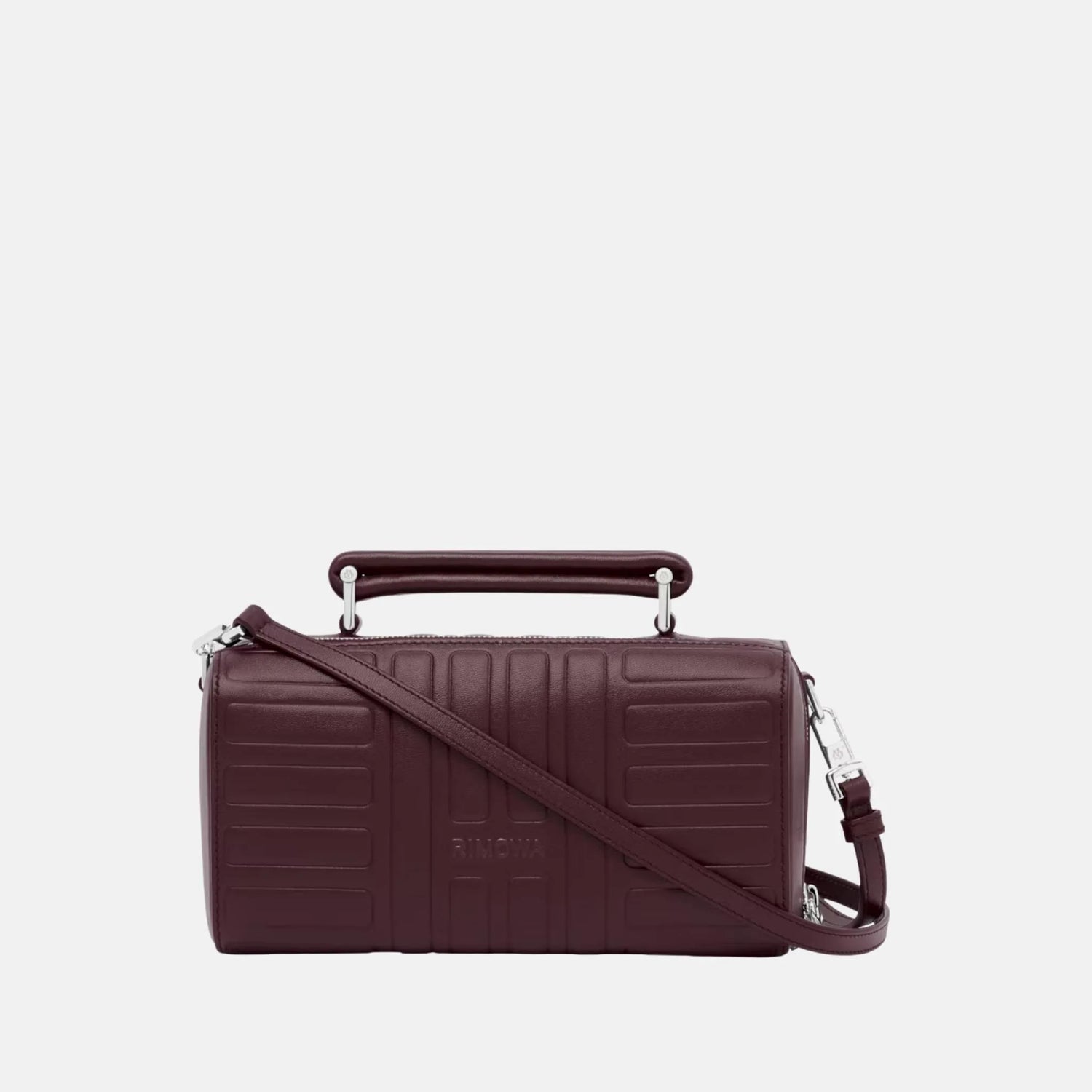 Rimowa Groove Leather Cross Body Bag Small, Burgundy, Front