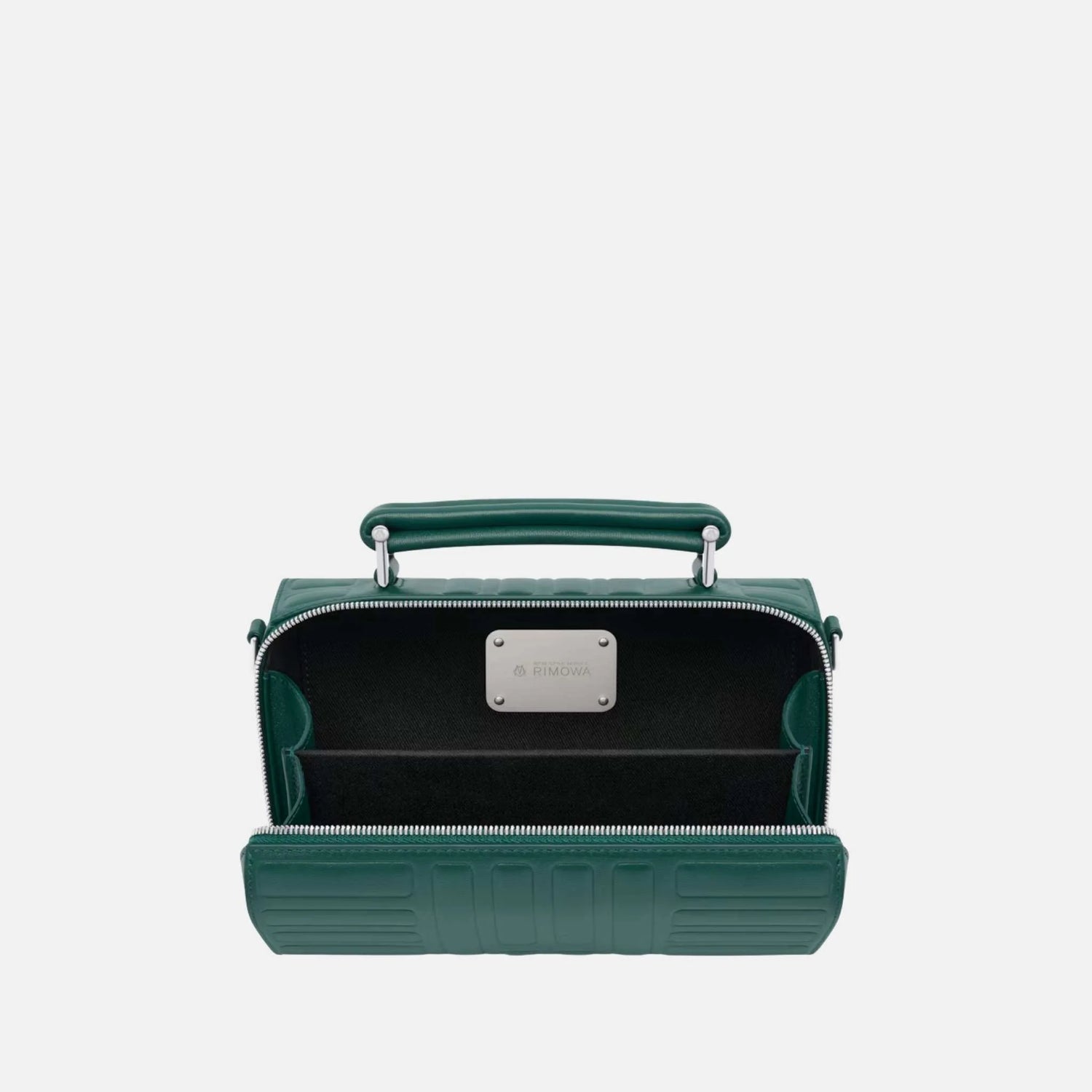 Rimowa Groove Leather Cross Body Bag Small, Green, Inside