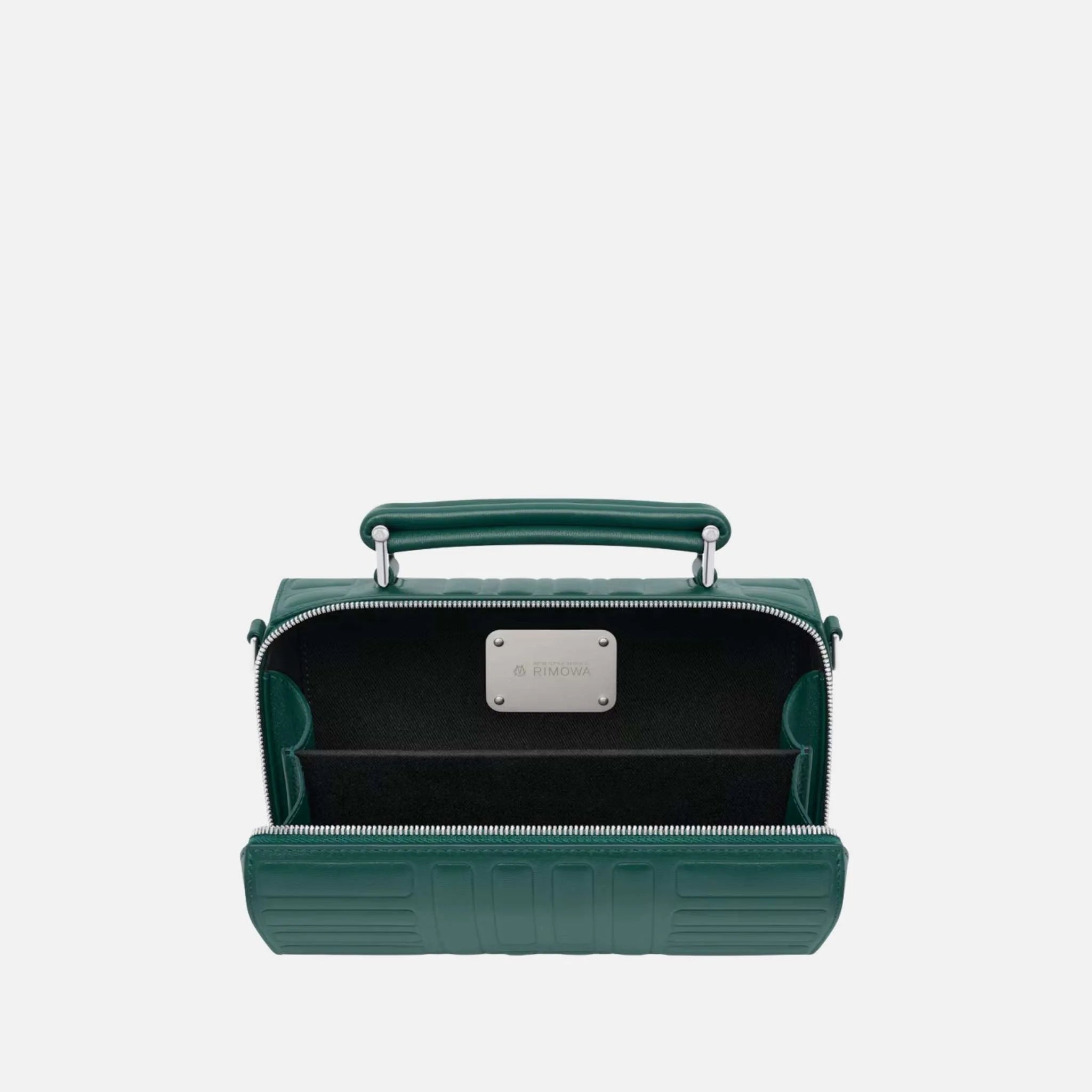 Rimowa Groove Leather Cross Body Bag Small, Green, Inside