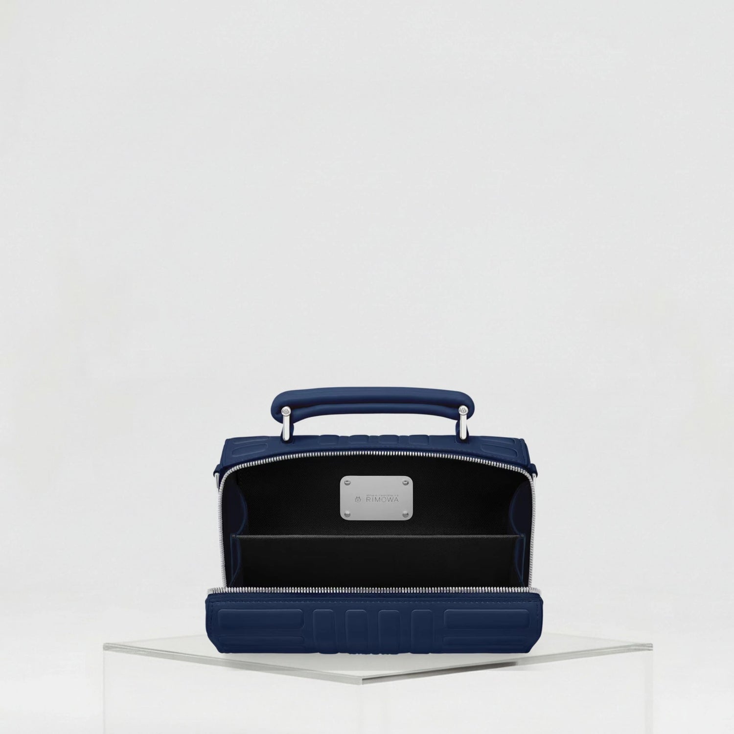 Rimowa Groove Leather Cross Body Bag Small, Ink Blue, Interior