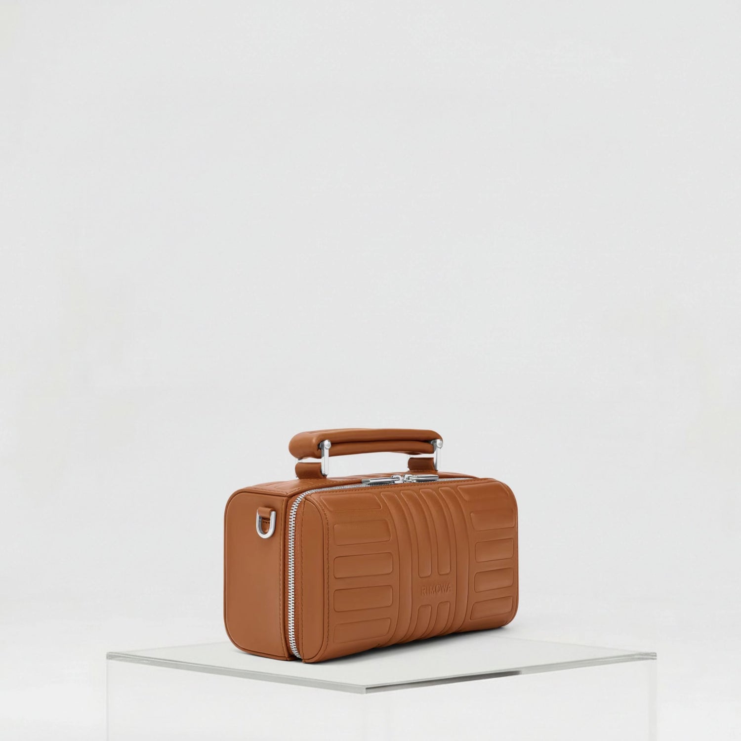 Rimowa Groove Leather Cross Body Bag Small Cognac Brown 