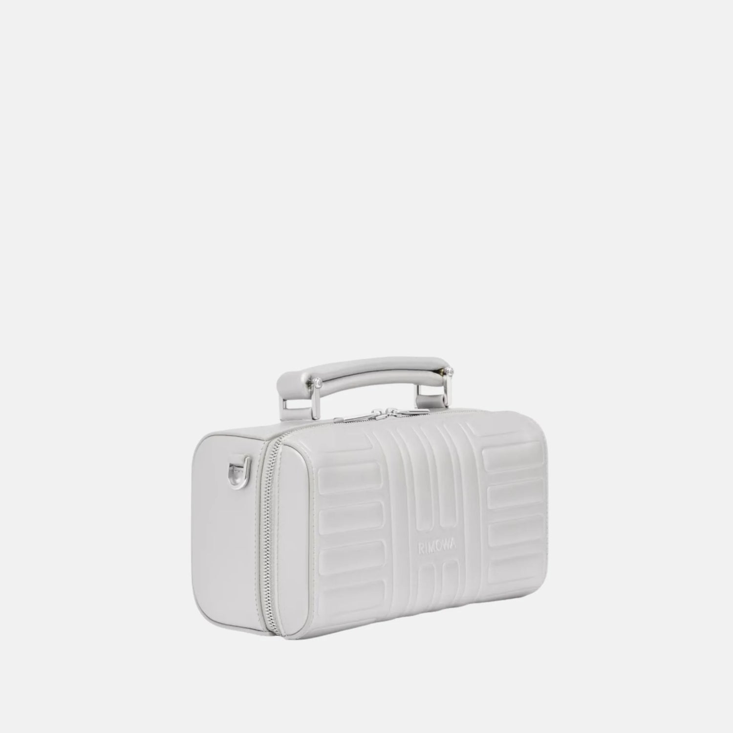 Rimowa Groove Leather Cross Body Bag Small, Silver, Side