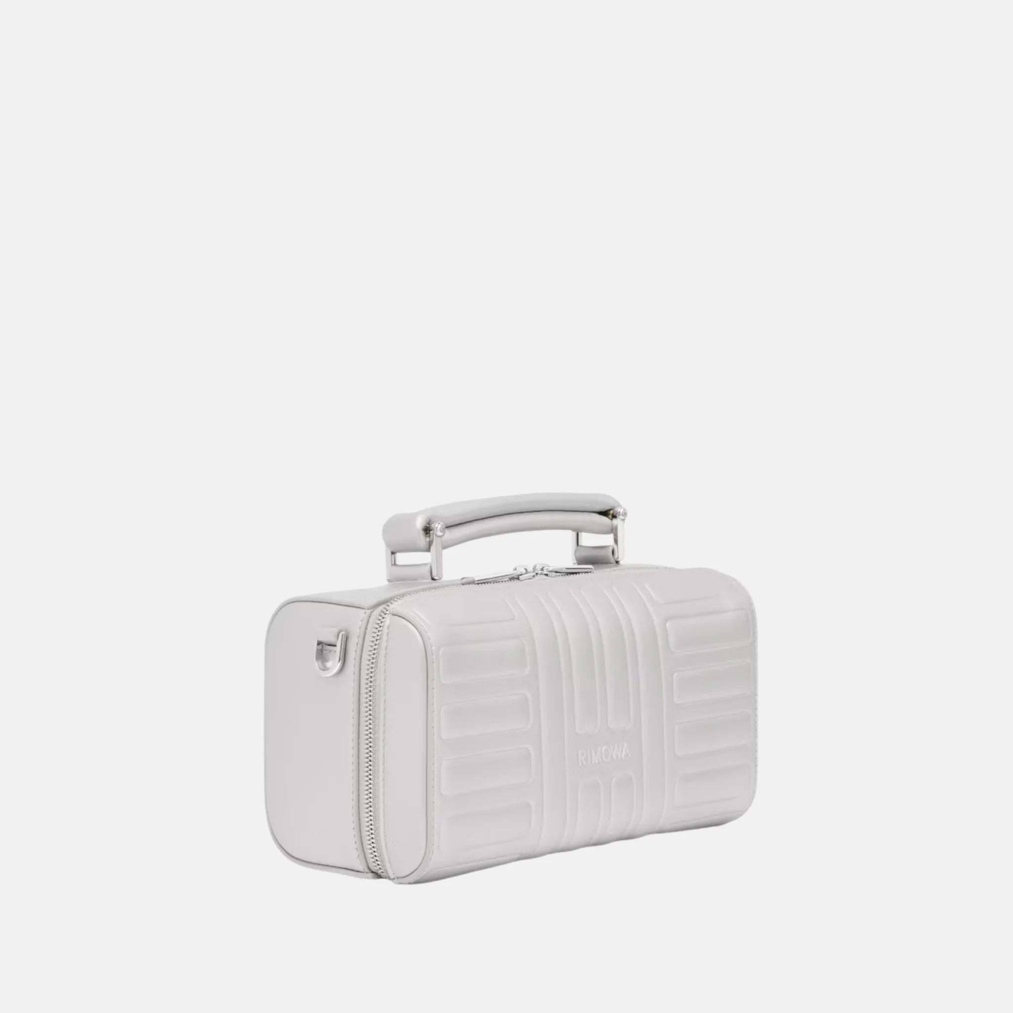 Rimowa Groove Leather Cross Body Bag Small, Silver, Side