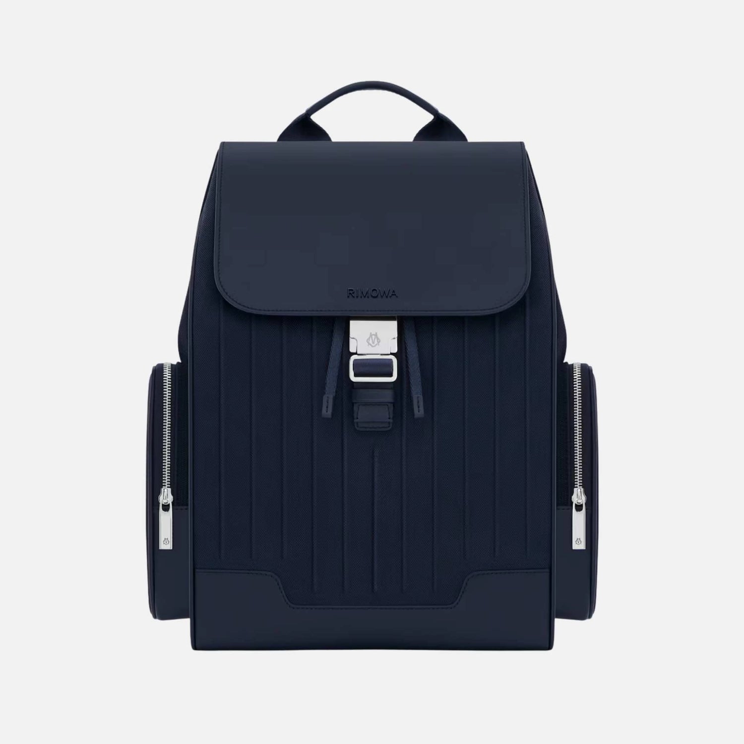 Rimowa Never Still Canvas Flap Backpack Large, Navy Blue, Front