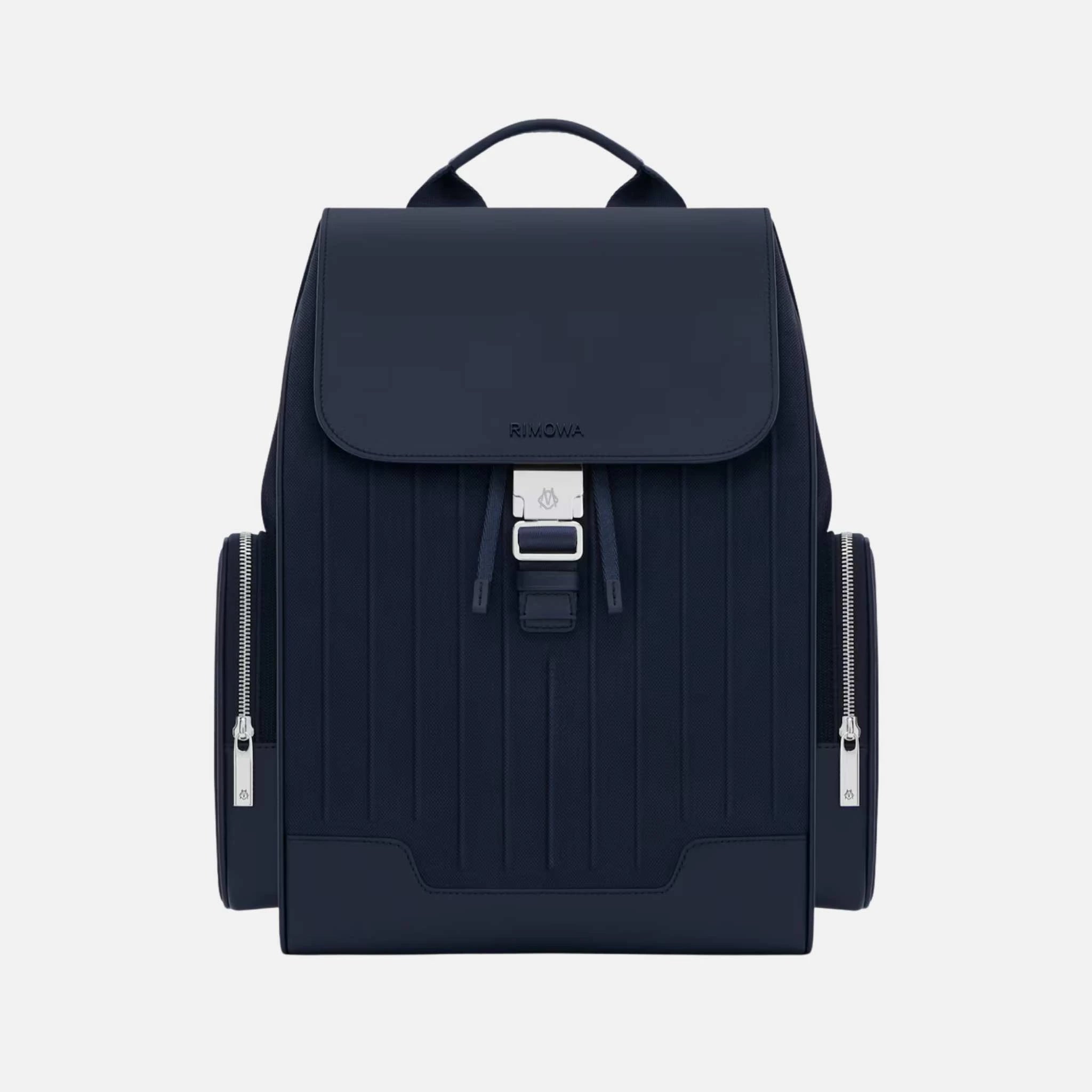 Rimowa Never Still Canvas Flap Backpack Large, Navy Blue, Front