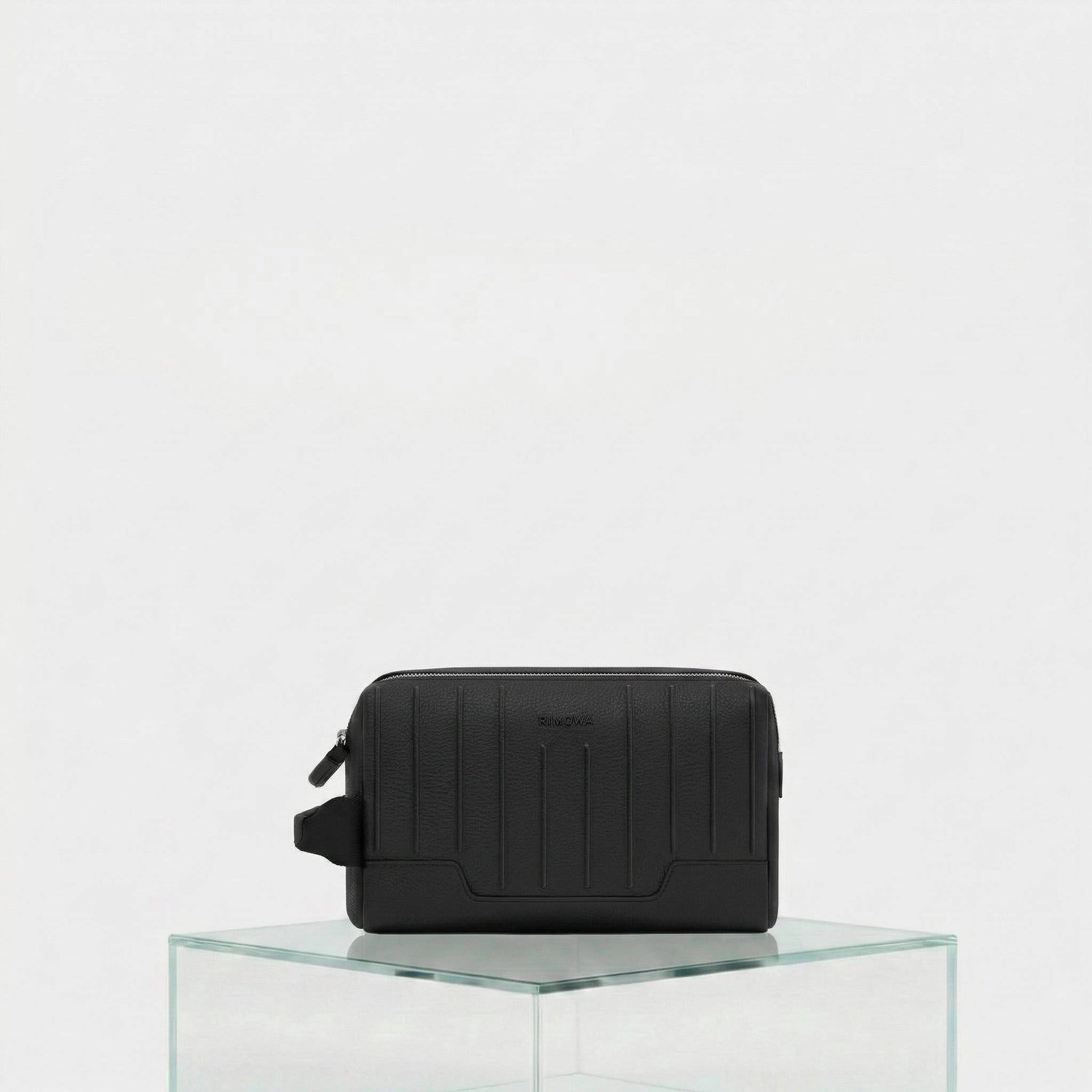 Rimowa Never Still Leather Toiletry Bag, Black, Front
