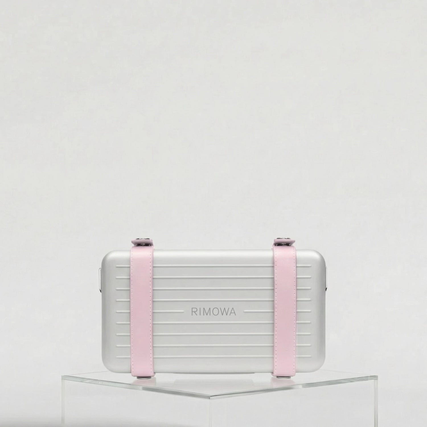Rimowa Personal Aluminium Cross-Body Bag, Gloss Ballerina Pink, Front