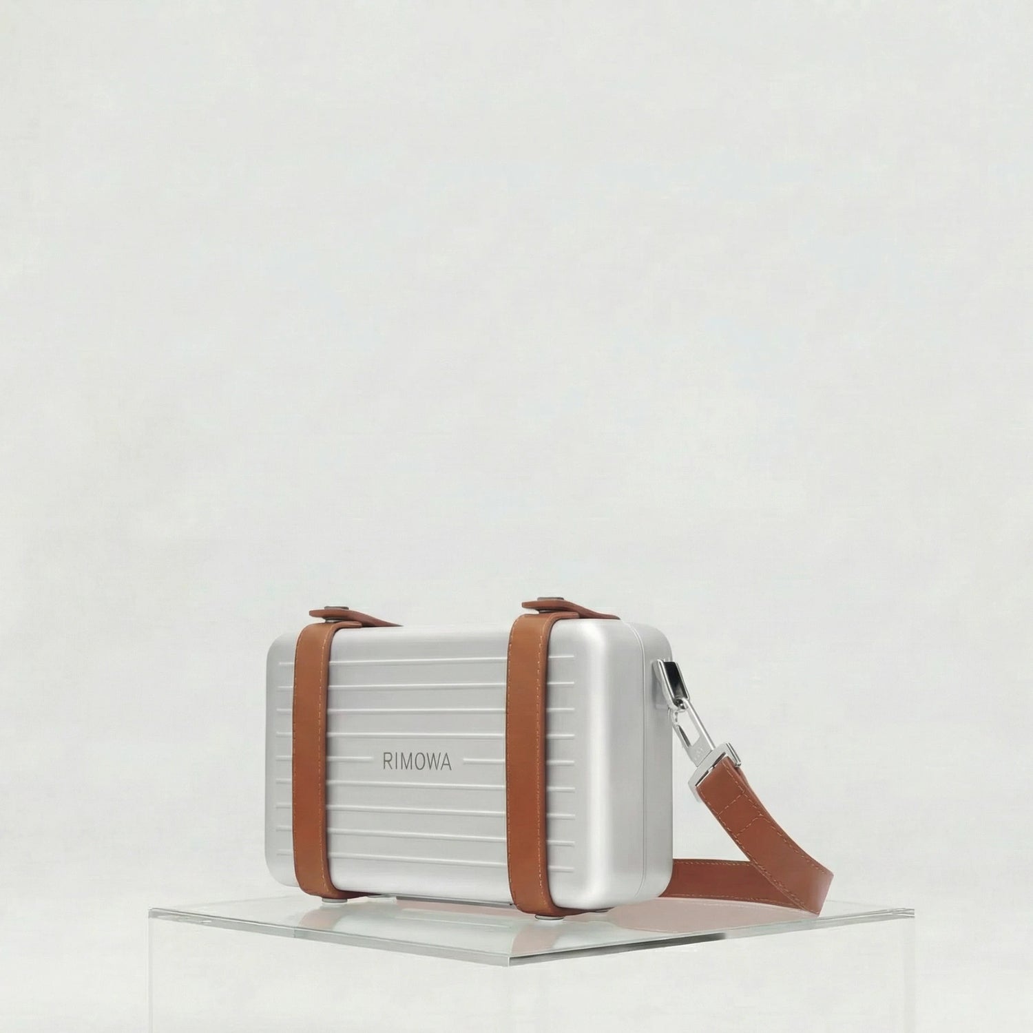 Rimowa Personal Aluminium Cross-Body Bag, Silver, Side