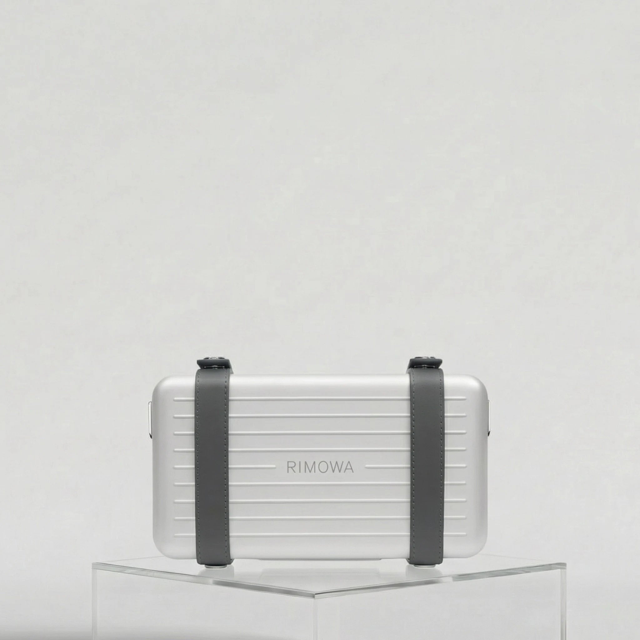 Rimowa Personal Aluminium Cross-Body Bag, Slate Grey, Front