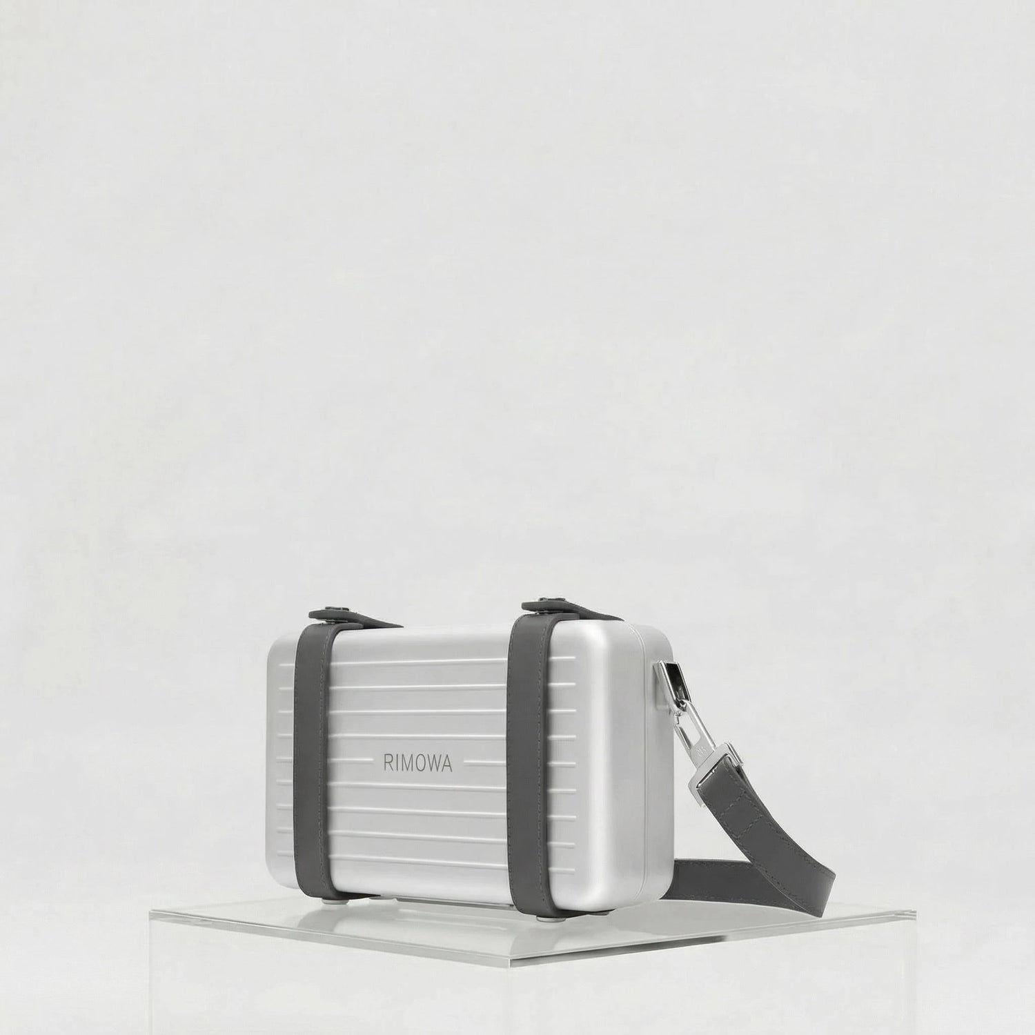 Rimowa Personal Aluminium Cross-Body Bag, Slate Grey, Side