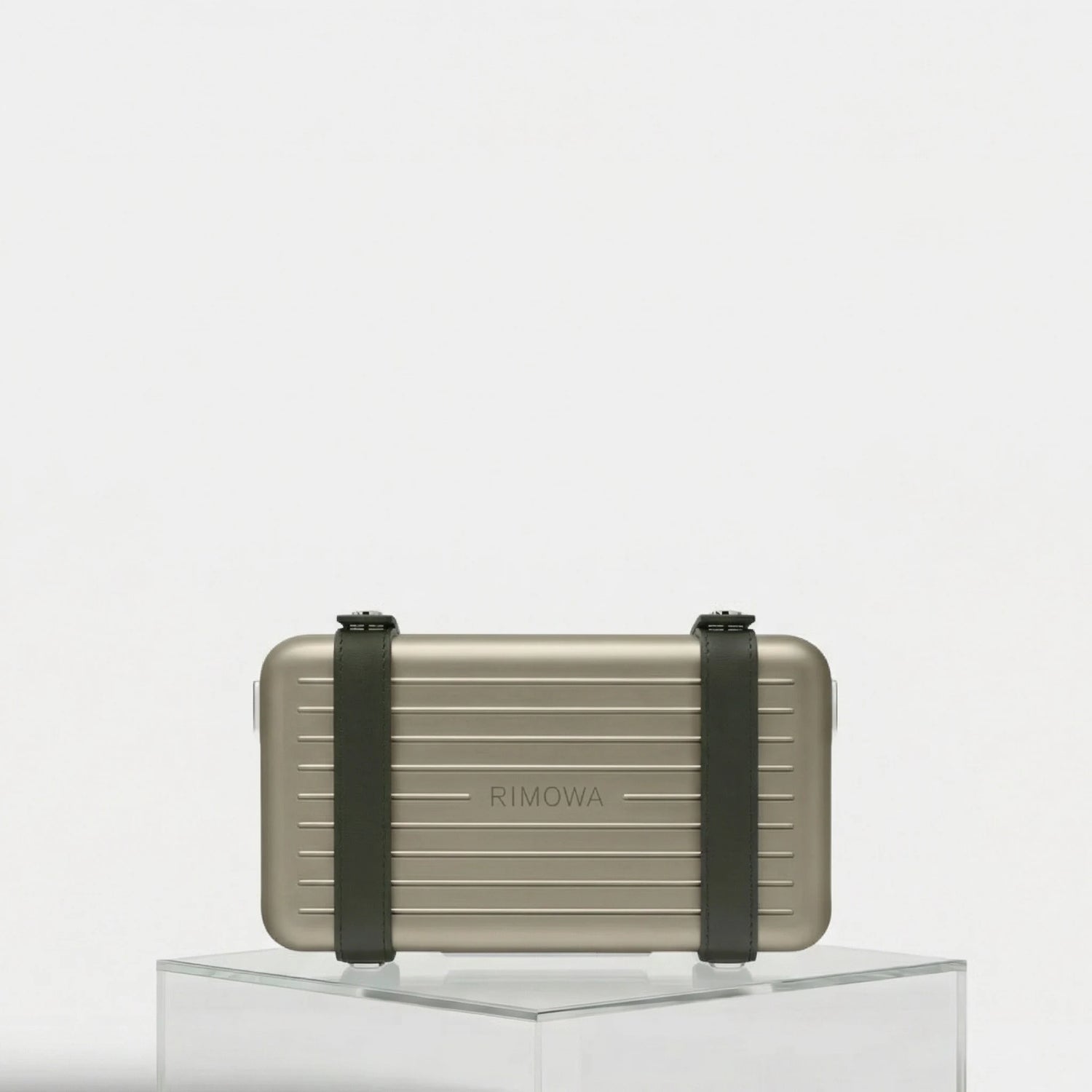 Rimowa Personal Aluminium Cross-Body Bag, Titanium, Front