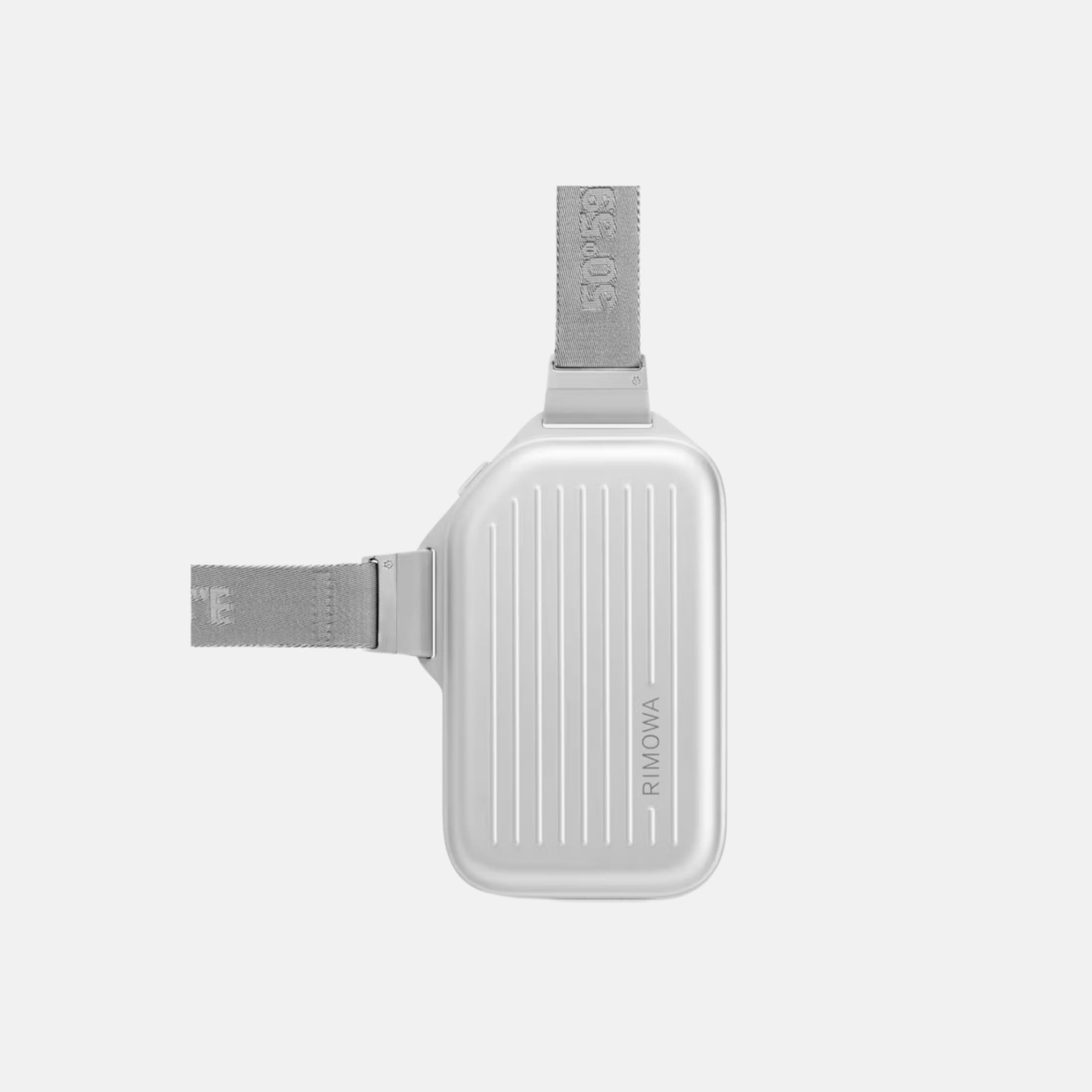 Rimowa Personal Aluminium Sling Clutch, White, Front