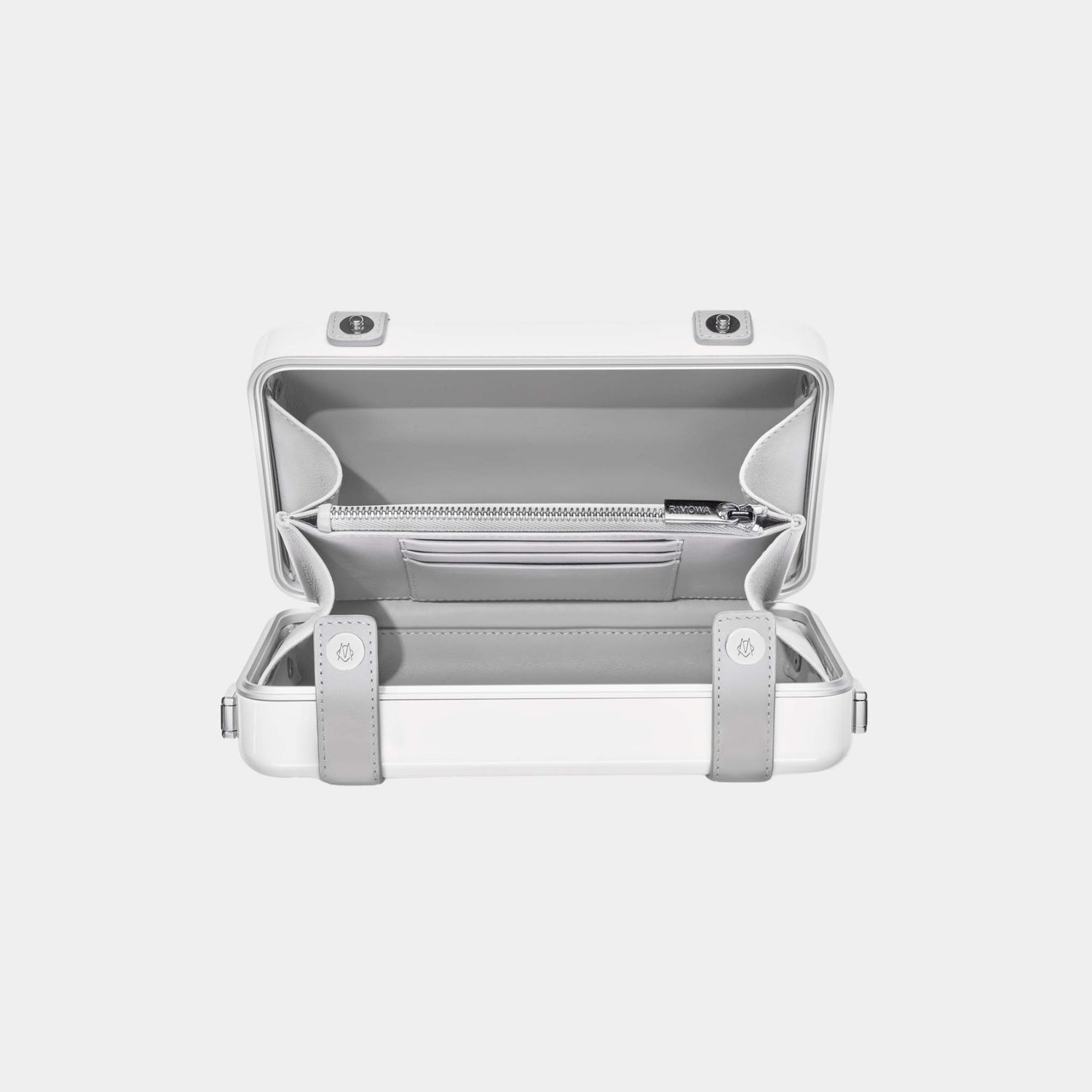 Rimowa Personal Polycarbonate Cross-Body Bag, White, Open