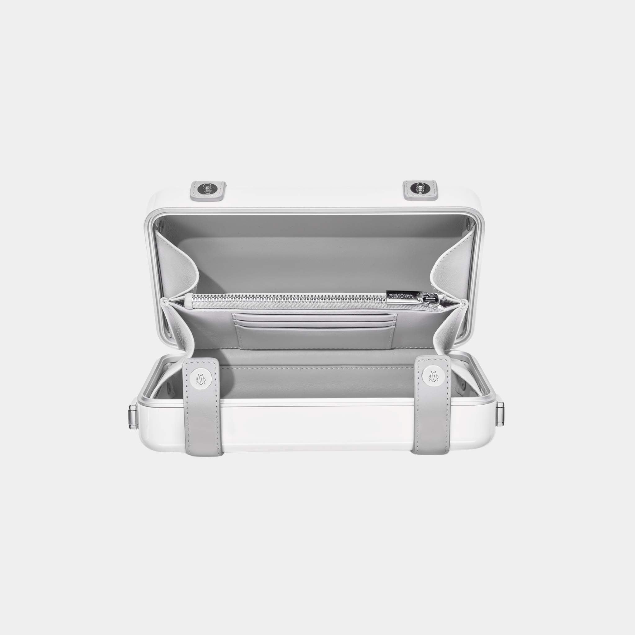 Rimowa Personal Polycarbonate Cross-Body Bag, White, Open