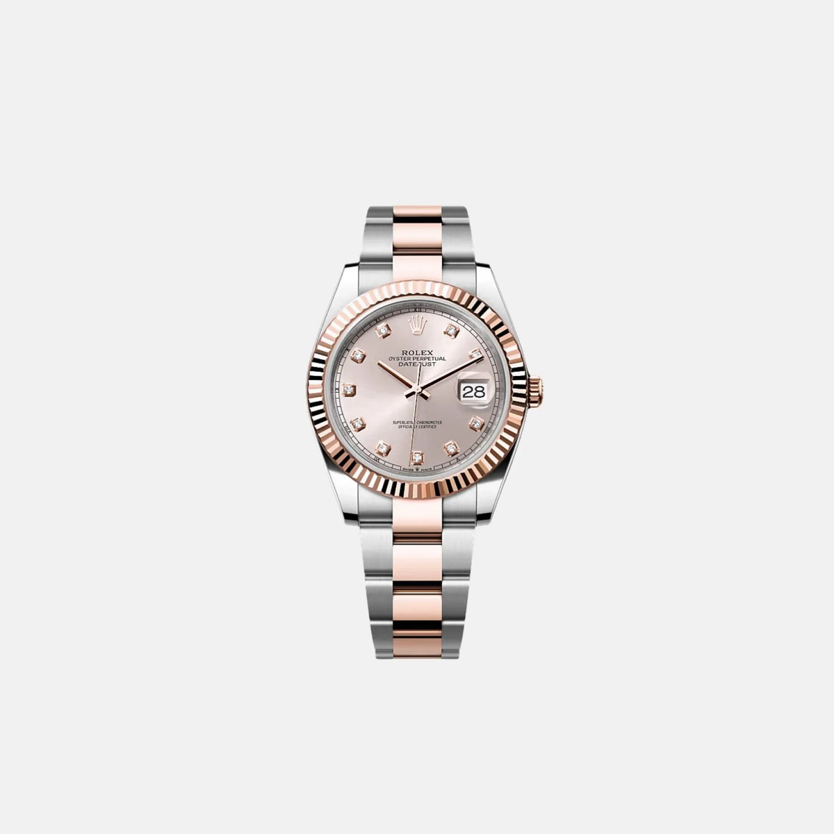 ساعة Rolex Datejust 41 Ref. 126331-0007 Everose Gold بقرص مرصع بماسات