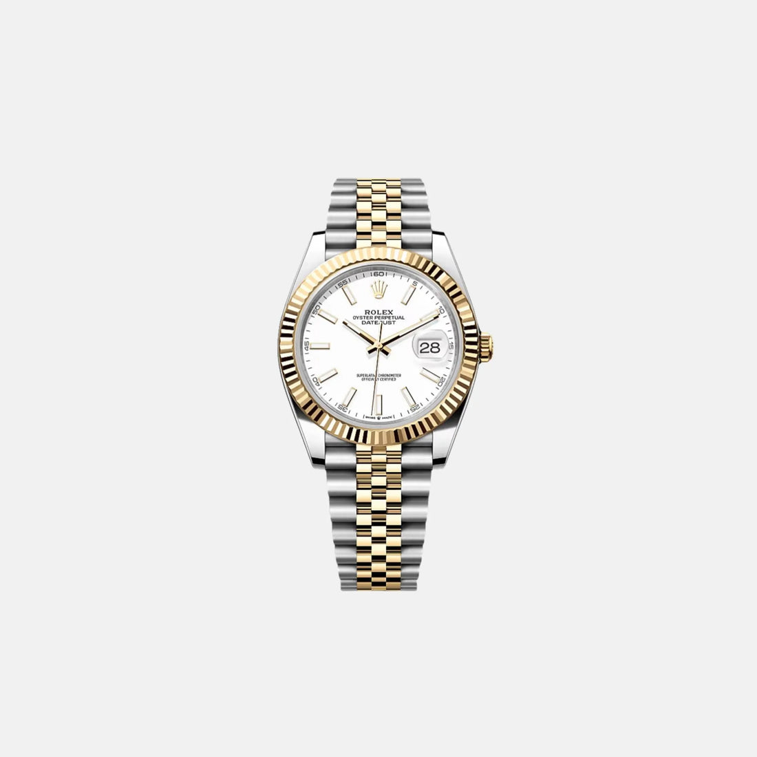Rolex Datejust 41 126333-0016 White Dial Oystersteel Yellow Gold