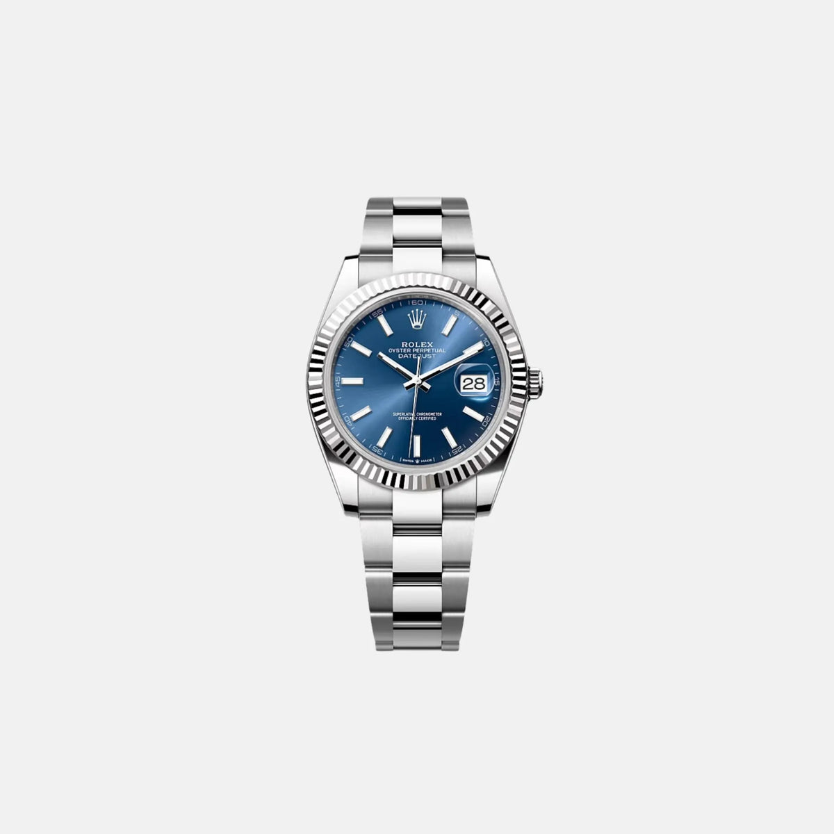 ساعة Rolex Datejust 41 Ref. 126334-0001 بقرص أزرق Index مع سوار Oyster