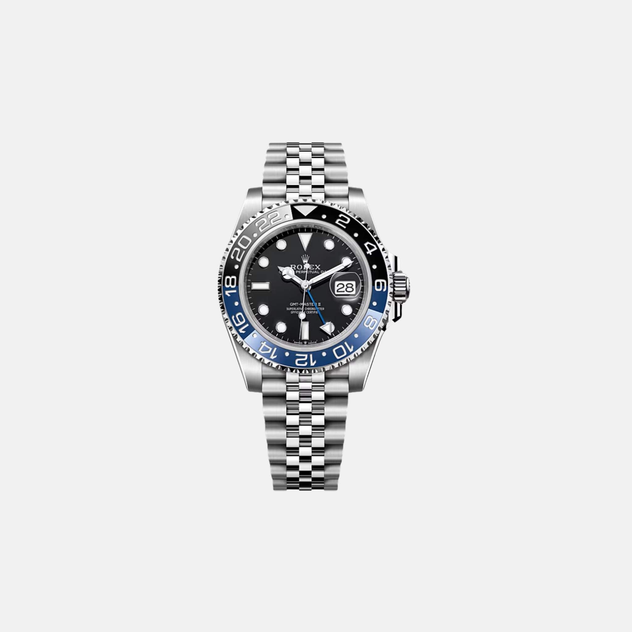 Rolex GMT-Master II 126710BLNR Batman Jubilee 40mm Steel, Front