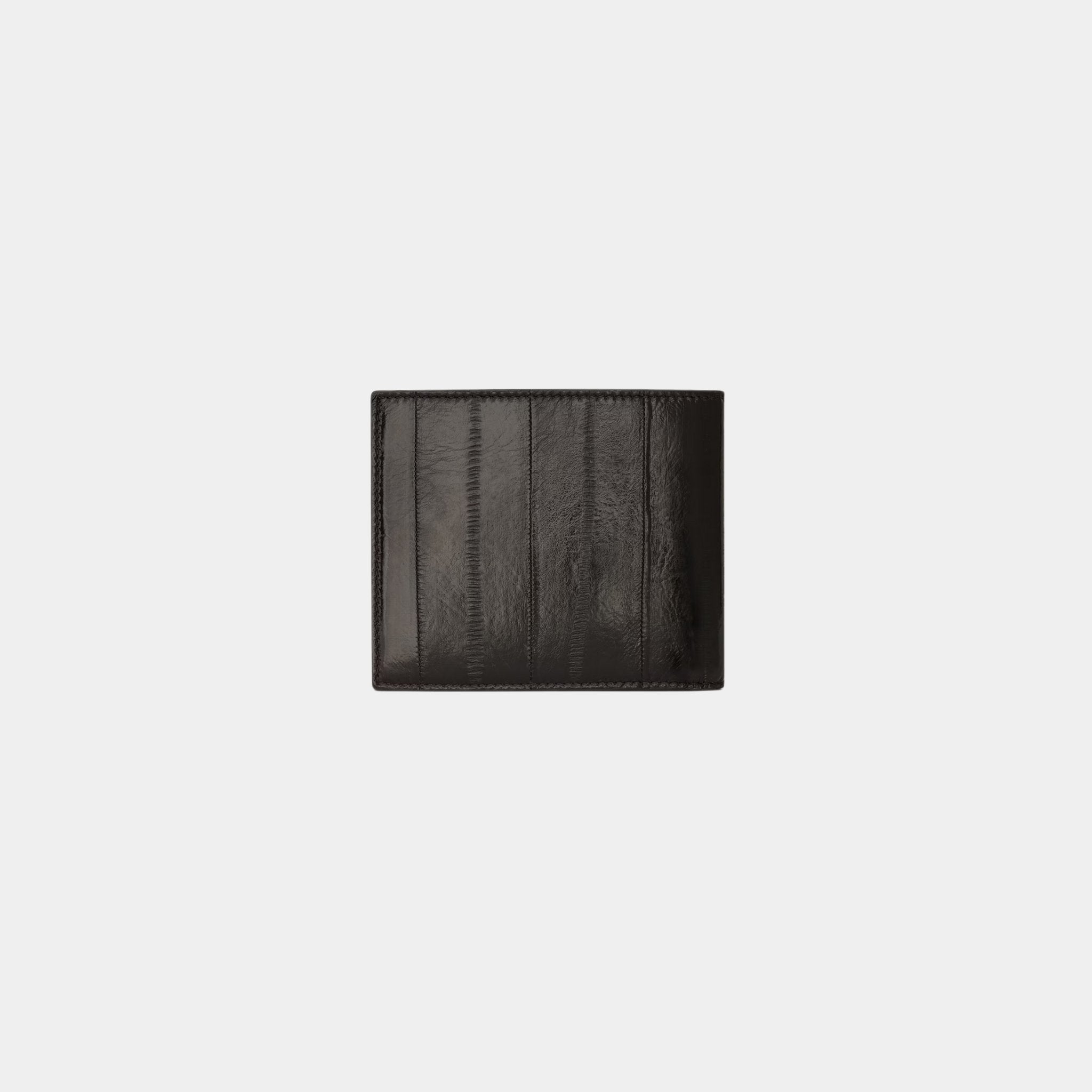 Saint Laurent Paris East/West Wallet In Burnt Brown Eel, Back