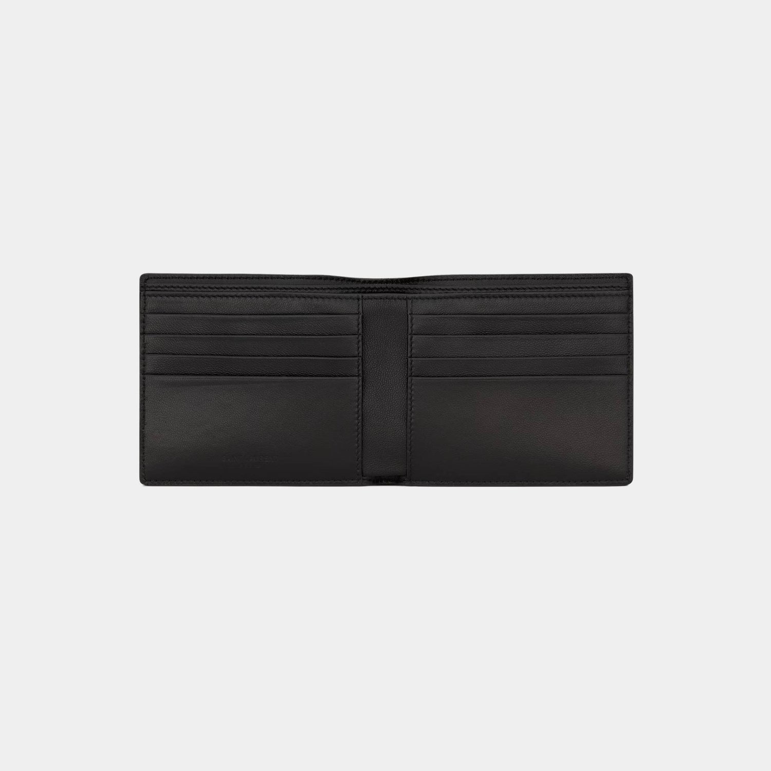 Saint Laurent Paris East/West Wallet In Burnt Brown Eel, Inside