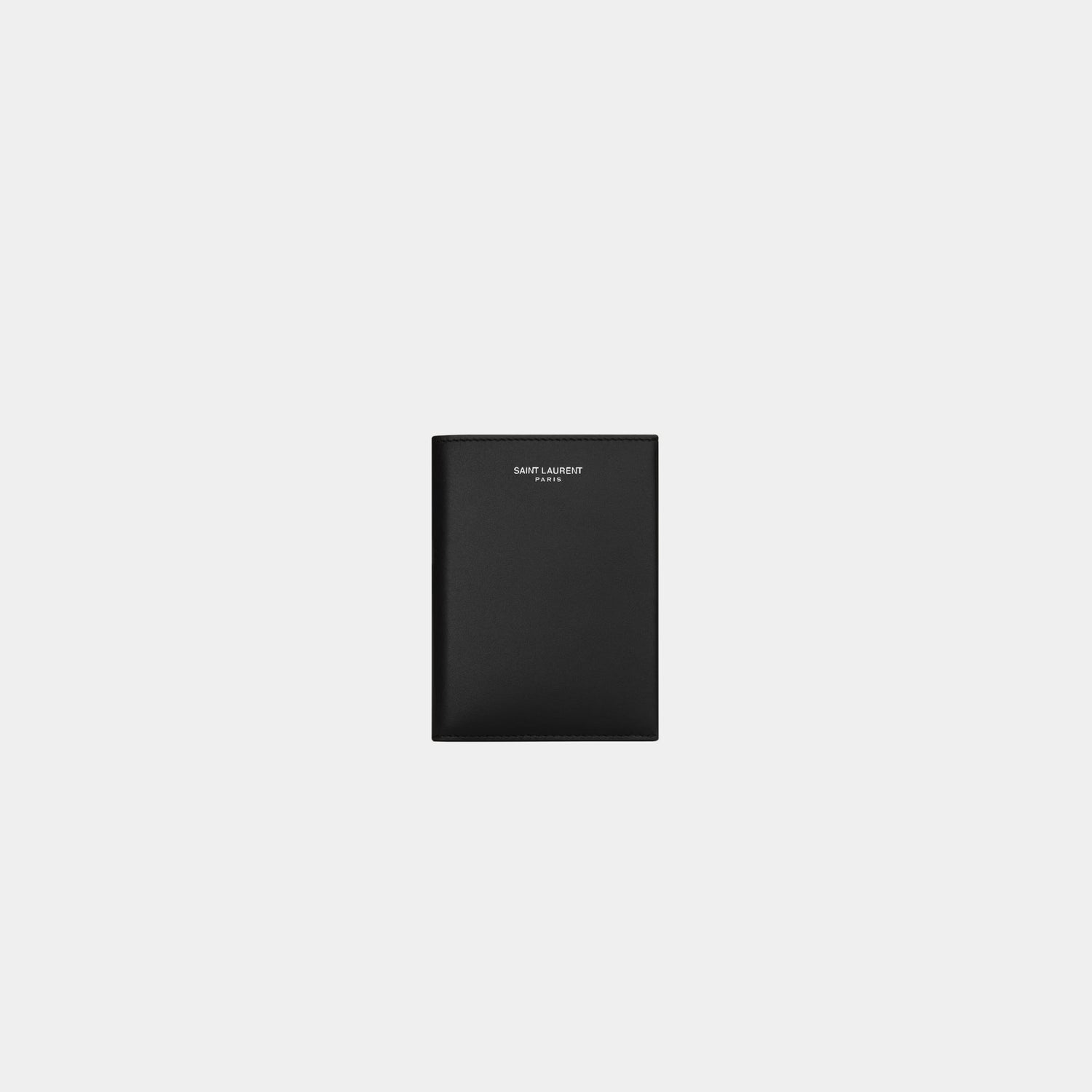 Saint Laurent Paris Wallet Smooth Black Leather, Front