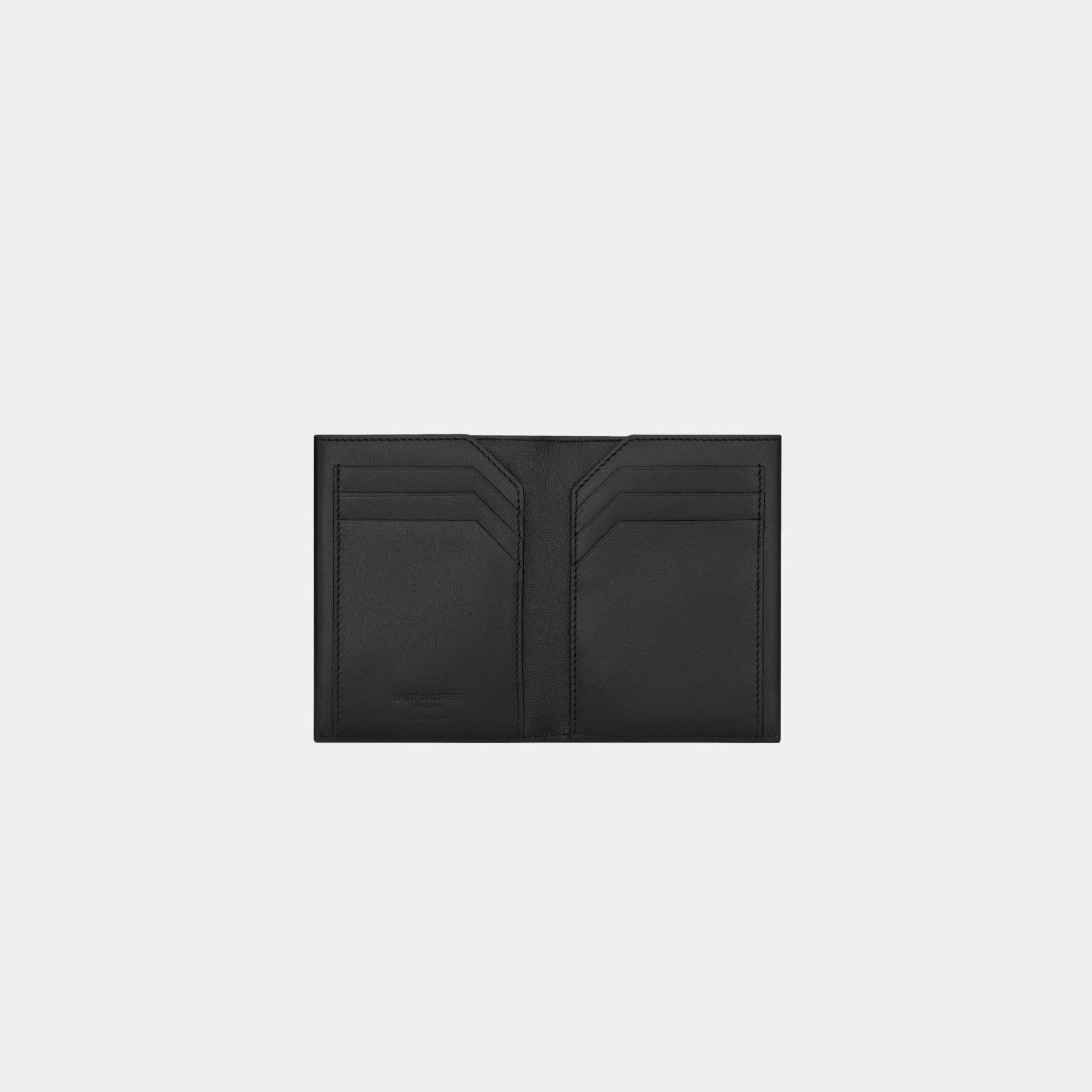 Saint Laurent Paris Wallet Smooth Black Leather, Inside