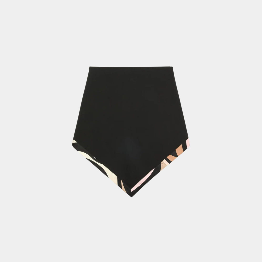 Pucci Skirt With Triangle Printed Hemline In Virgin Wool, Black, Front