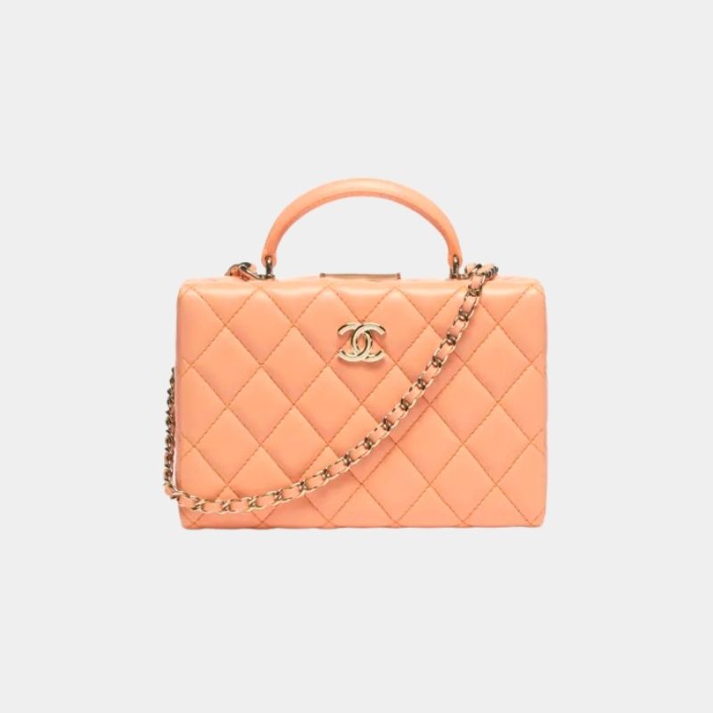 Small Box Bag, Fall-Winter 2024/25, Light Orange, Front View