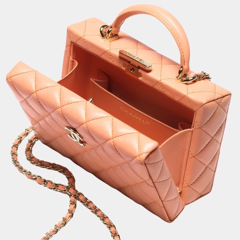 Small Box Bag, Fall-Winter 2024/25, Light Orange, Interior View