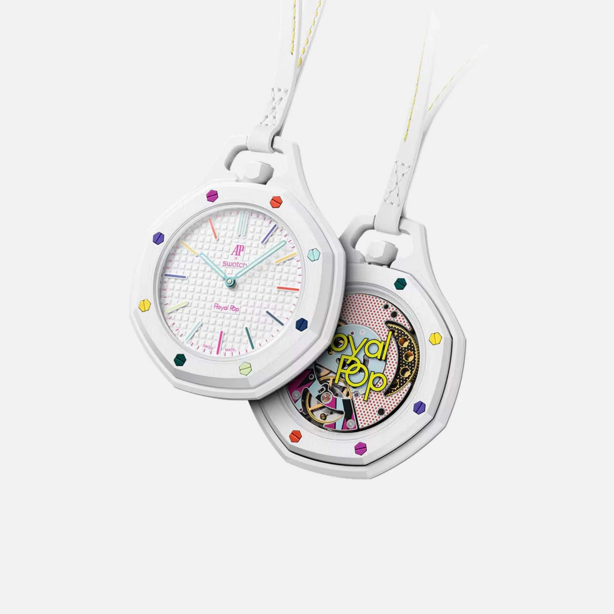 Swatch Royal Pop huit blanc, front