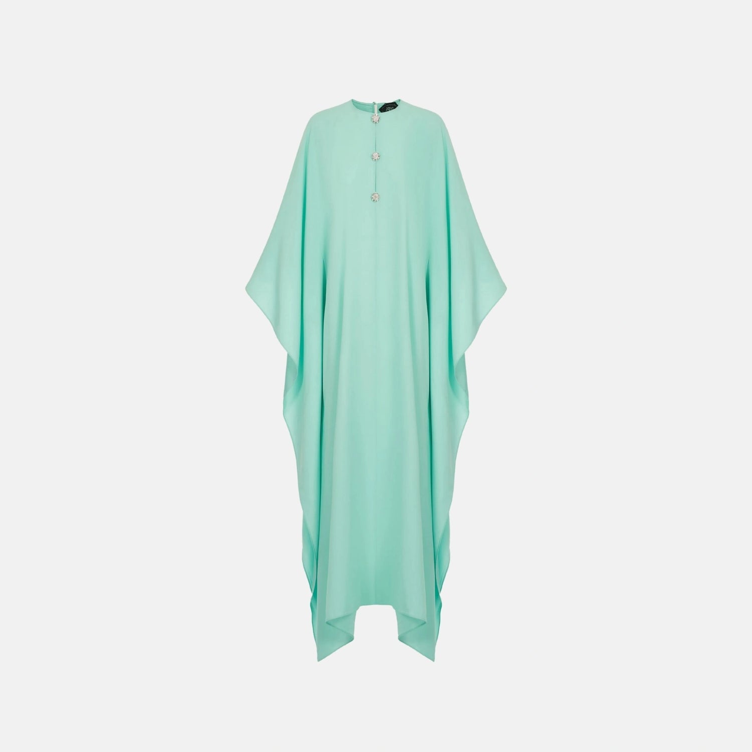 Taller Marmo Carthage Crepe Cady Kaftan, Acqua, Front