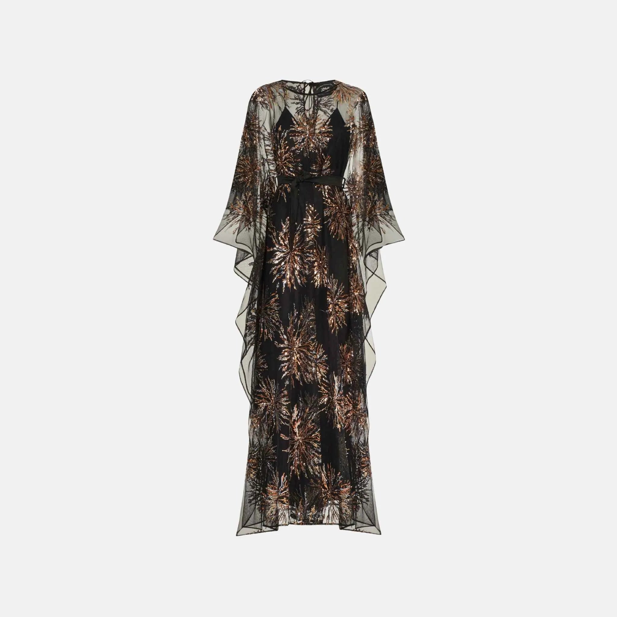 Taller Marmo Gran Soleil Kaftan in Black, Front 