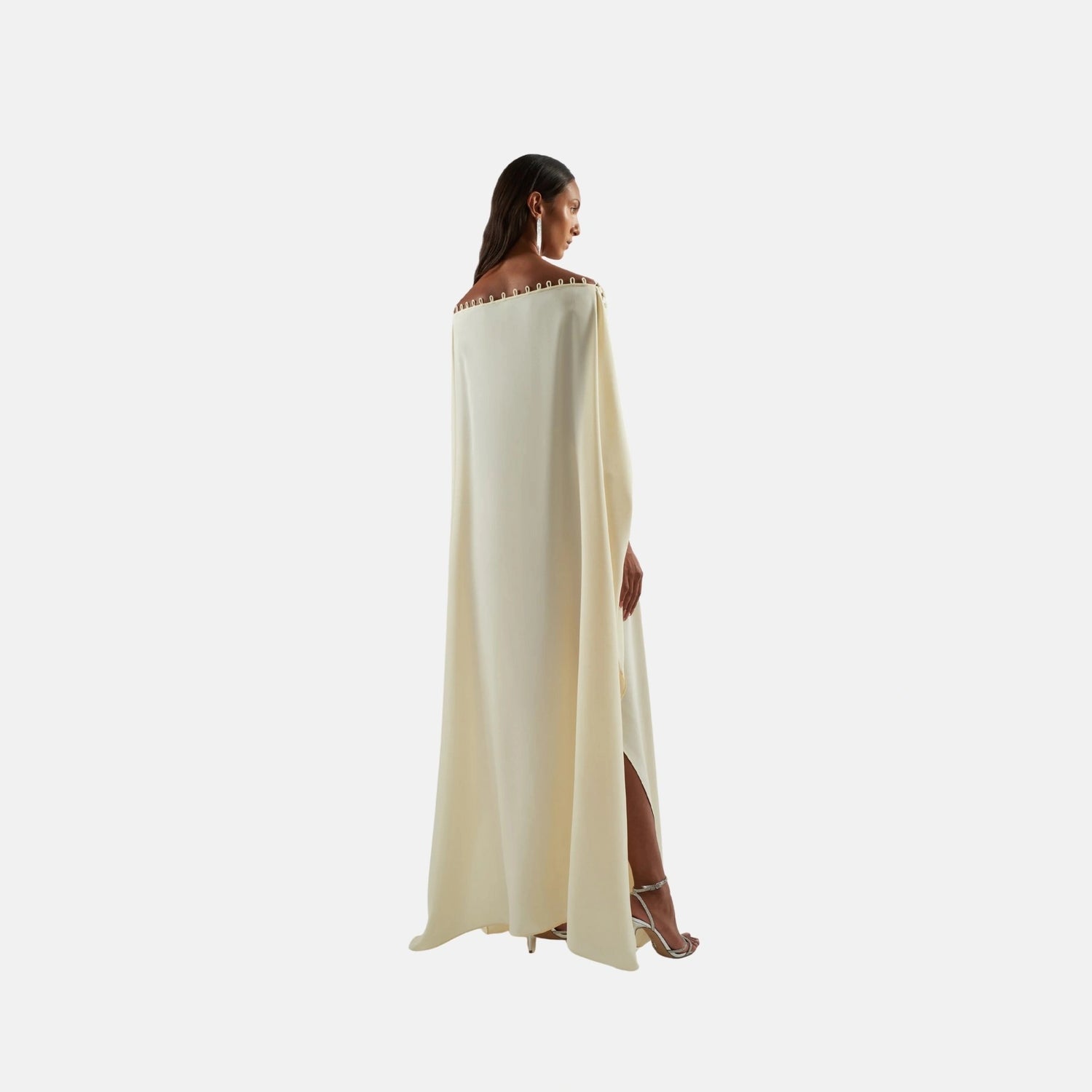 Taller Marmo Mila Kaftan, Ivory, Back