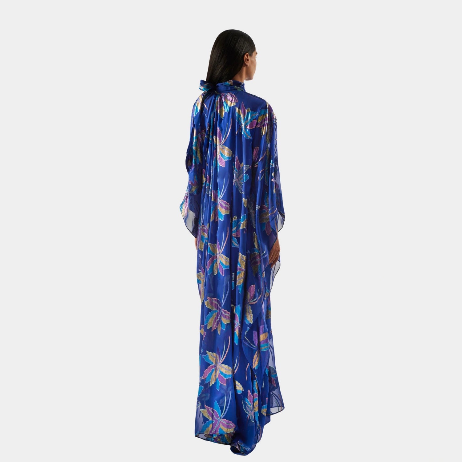 Taller Marmo Stevie Kaftan In Royal Blue, Front 