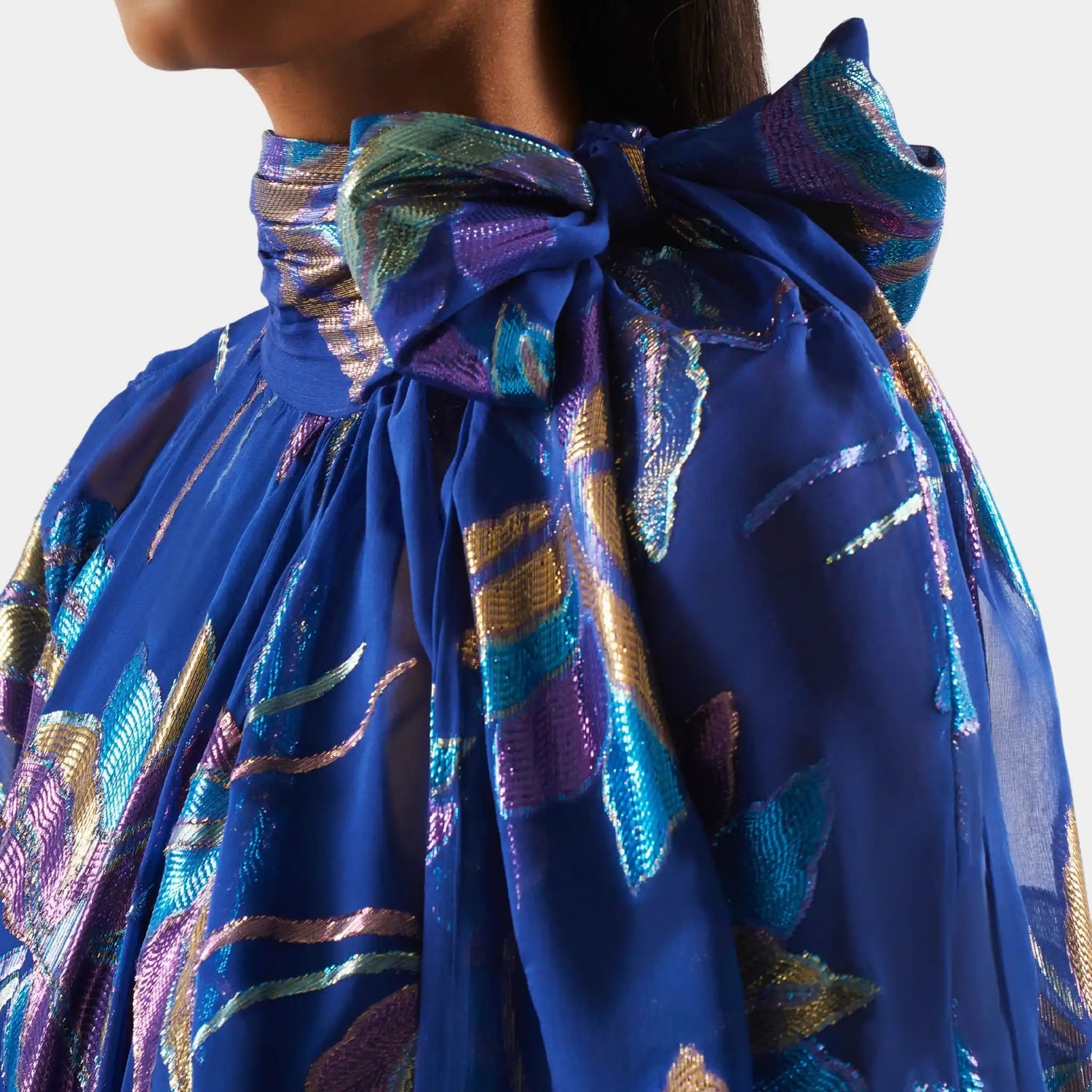 Taller Marmo Stevie Kaftan In Royal Blue, Front 