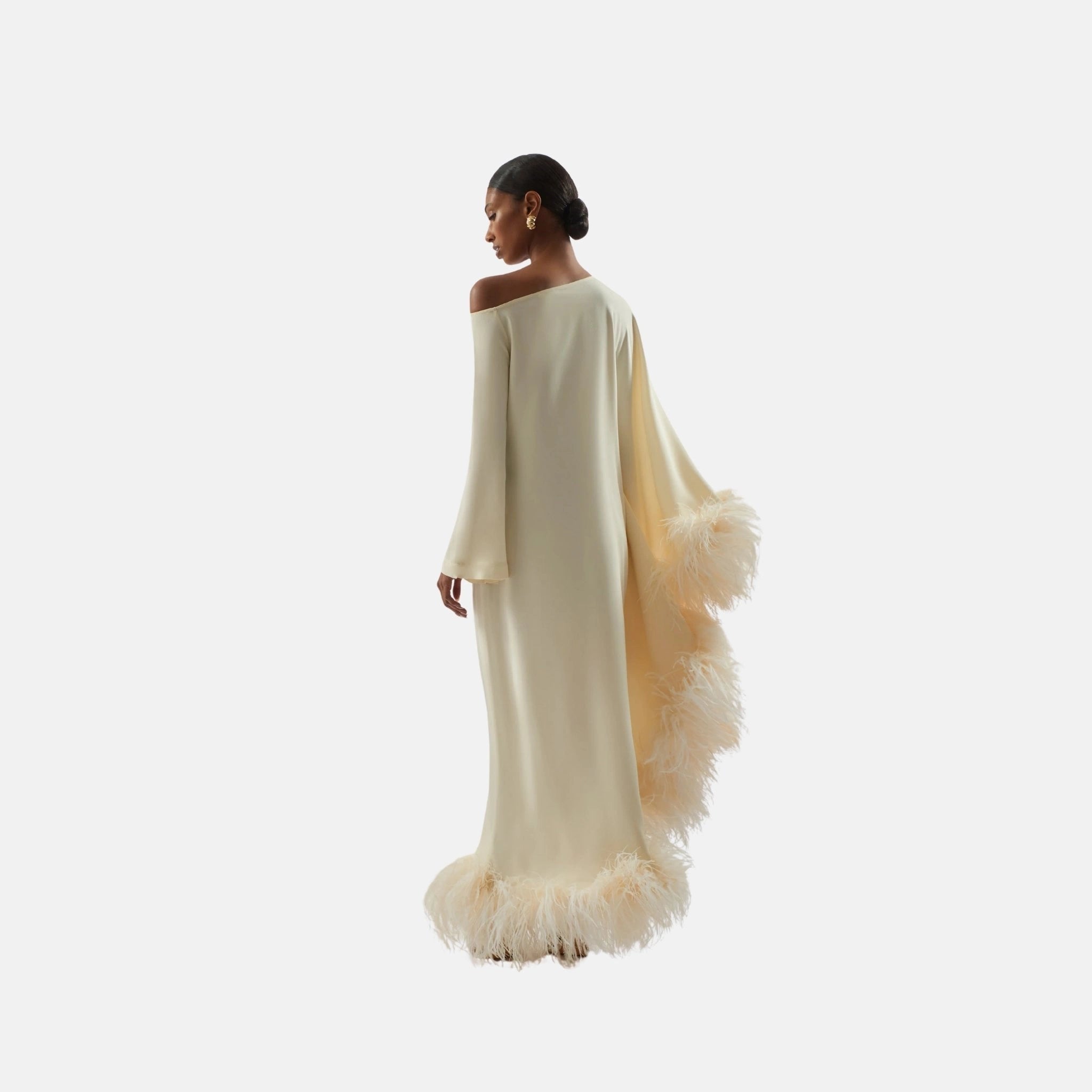 Taller Marmo Ubud Extravaganza Dress, Ivory, Back