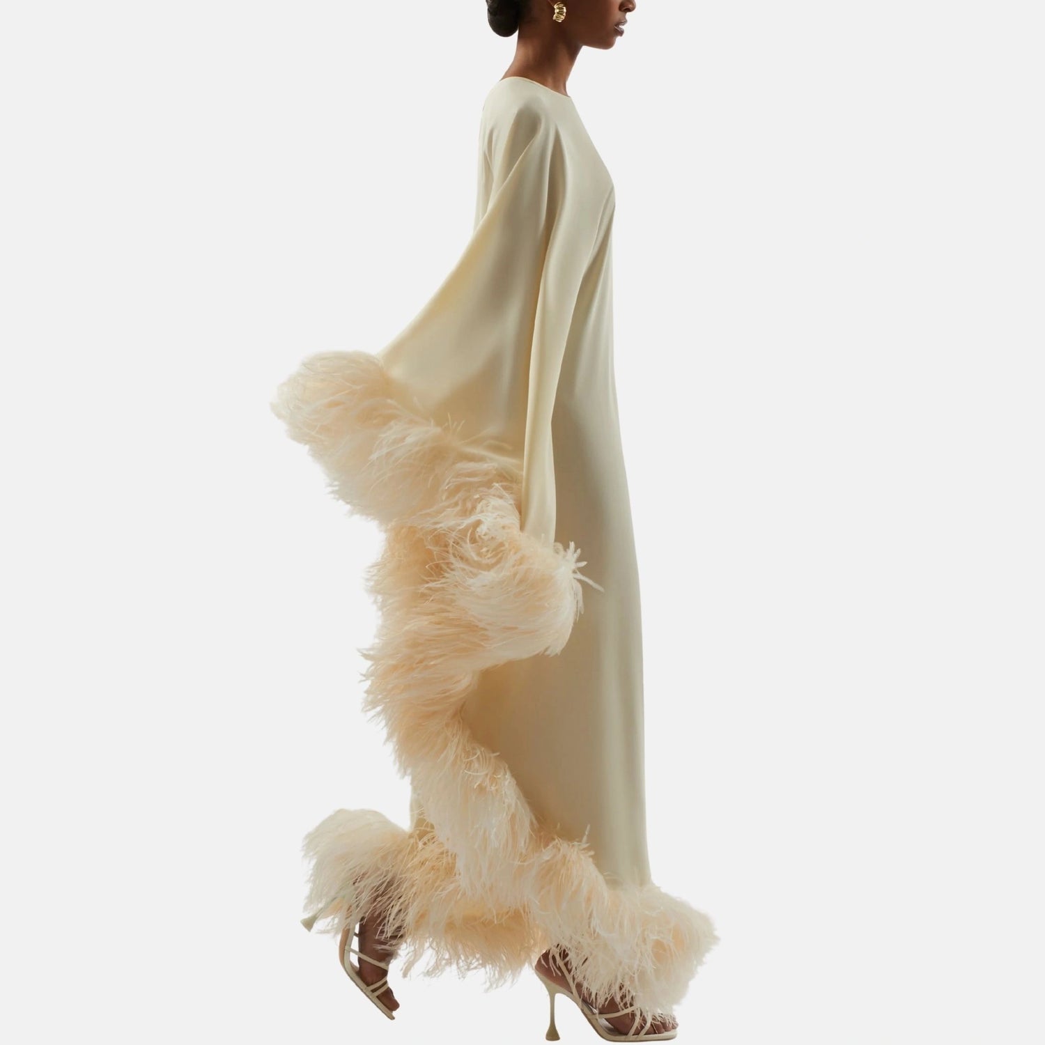 Taller Marmo Ubud Extravaganza Dress, Ivory, Side