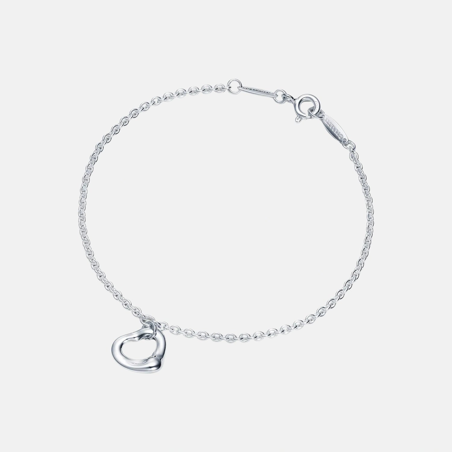 Tiffany and Co Elsa Peretti Open Heart Bracelet Silver, Front