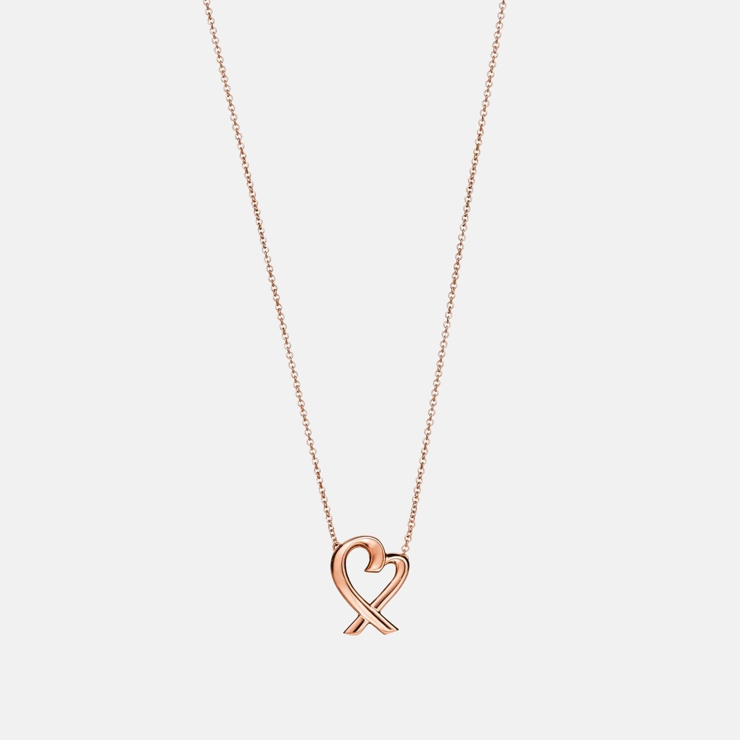 Tiffany and Co Paloma Picasso Loving Heart Pendant Rose Gold, Front