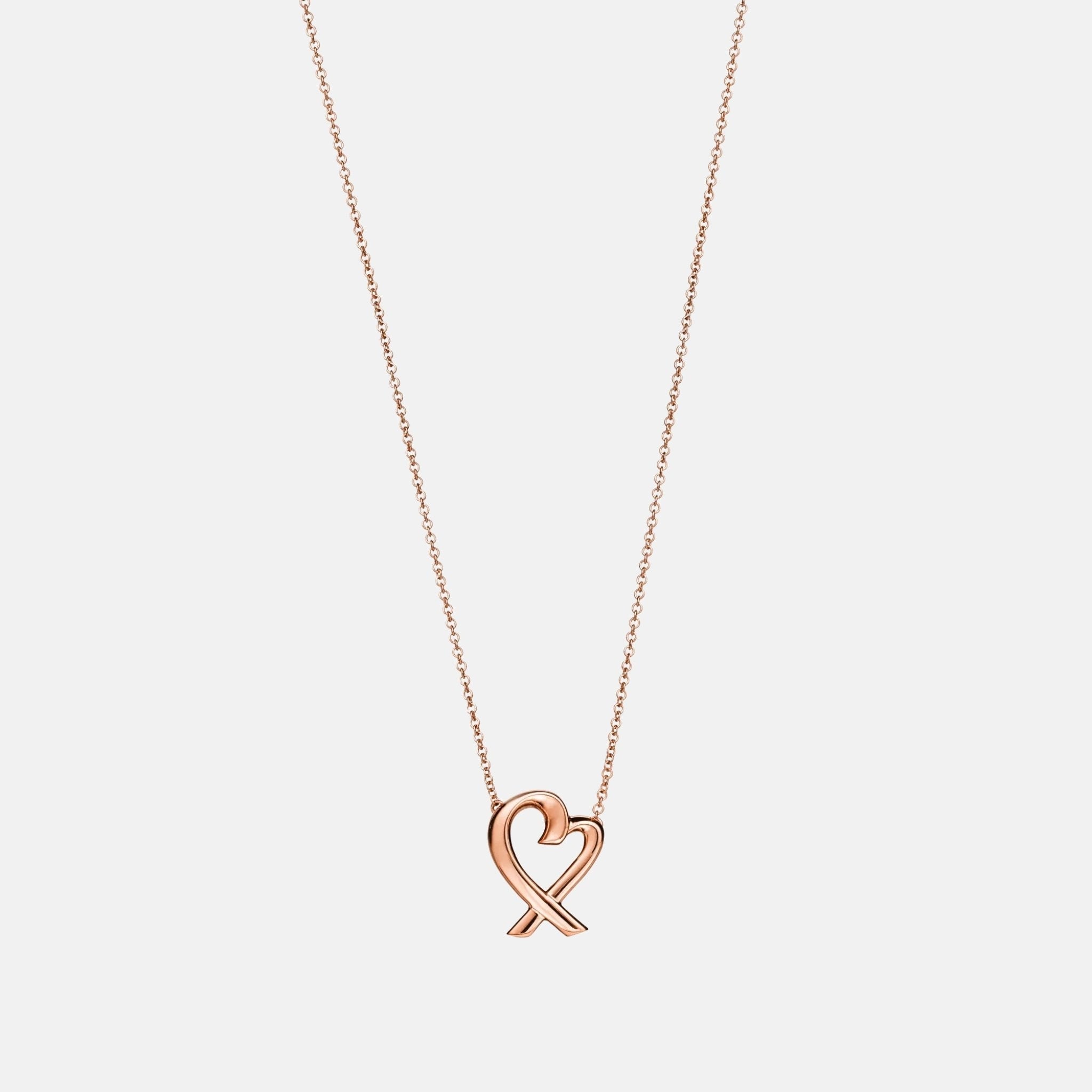 Tiffany and Co Paloma Picasso Loving Heart Pendant Rose Gold, Front